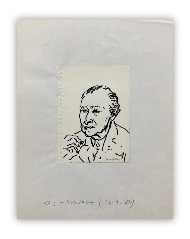 ORFEO TAMBURI (1910-1994) - Senza Titolo (Portrait de Survage), 1967