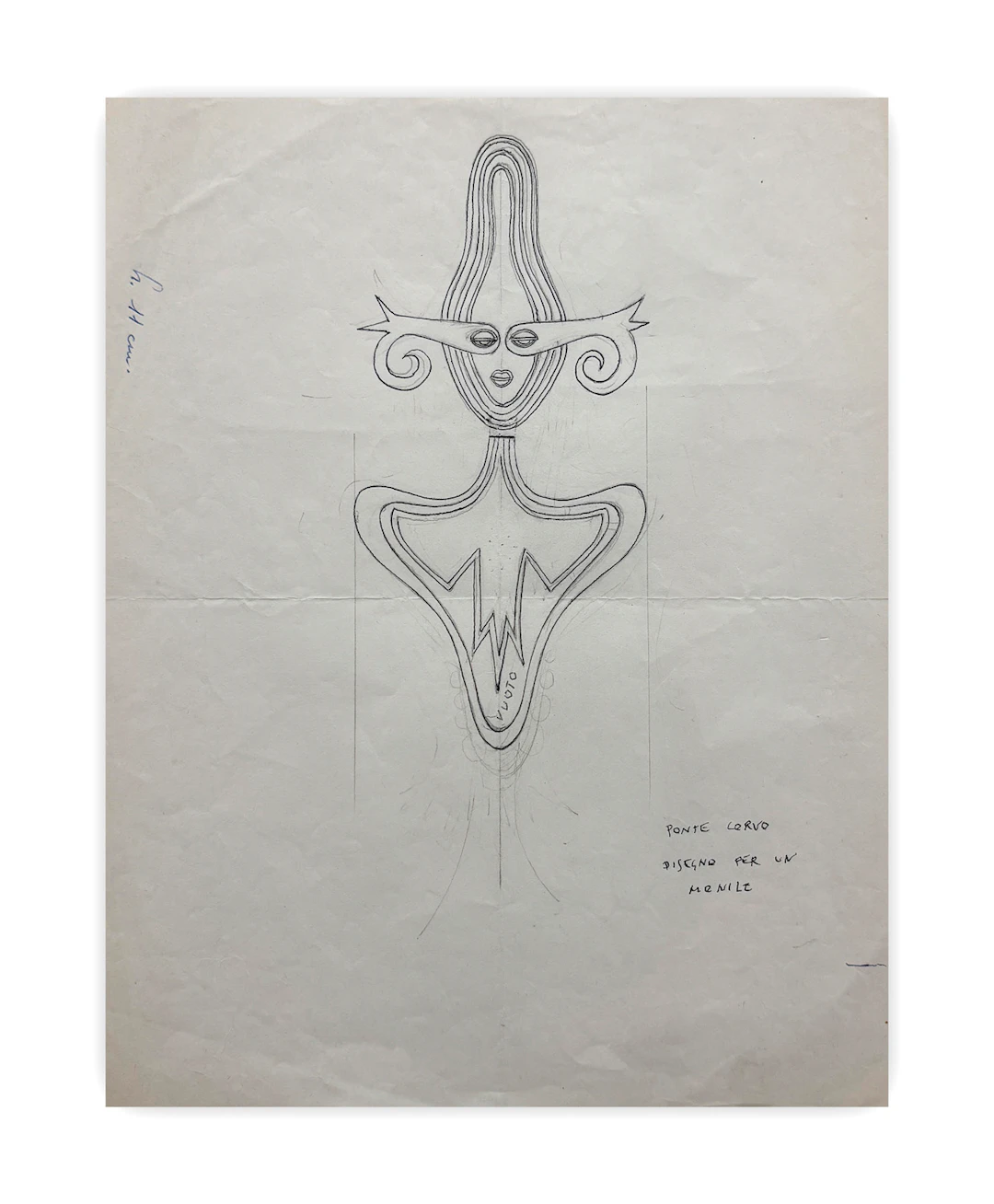 RAFFAELE PONTECORVO (1913-1983) - Disegno per un monile