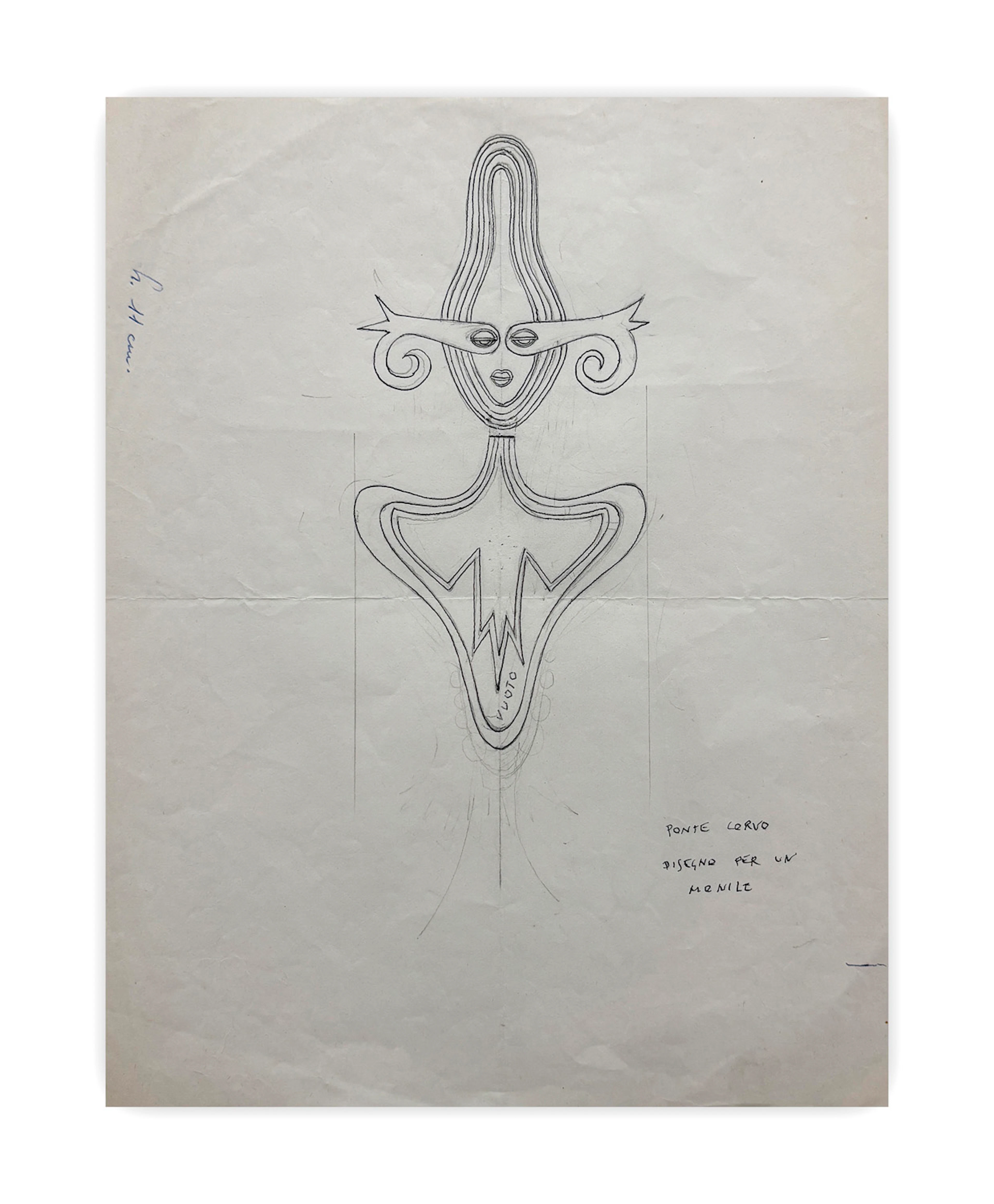 RAFFAELE PONTECORVO (1913-1983) - Disegno per un monile