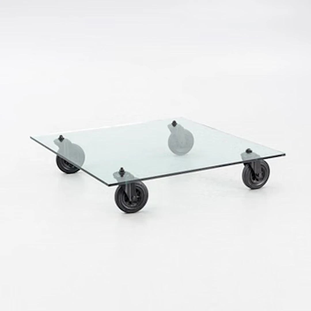 Gae Aulenti, Coffee table, “Tavolo con Ruote”, Fontana Arte, Italy