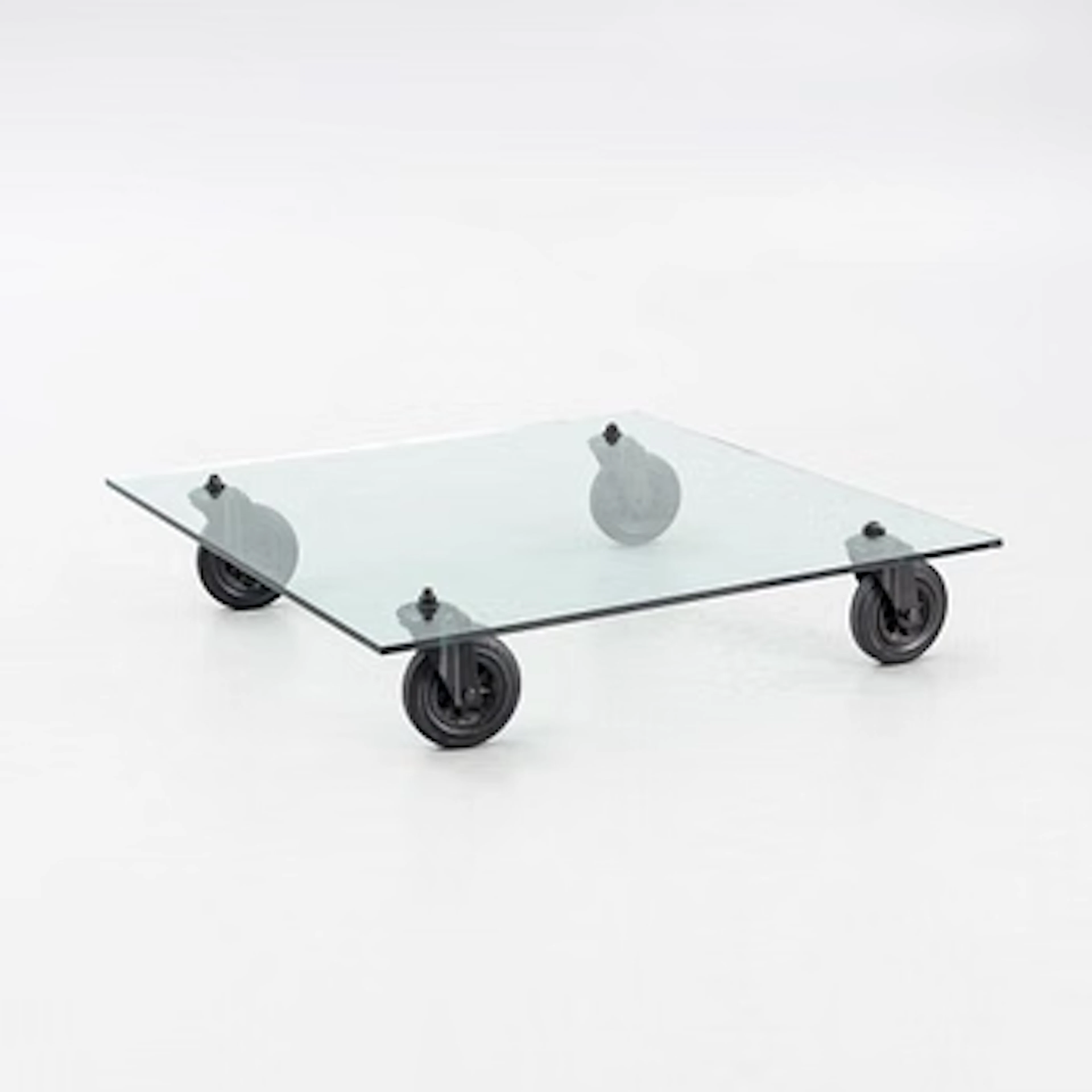 Gae Aulenti, Coffee table, “Tavolo con Ruote”, Fontana Arte, Italy
