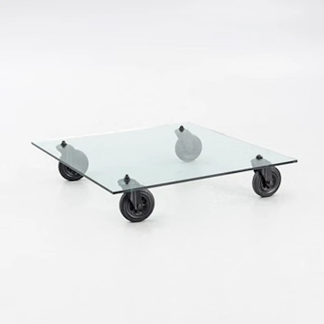 Gae Aulenti, Coffee table, “Tavolo con Ruote”, Fontana Arte, Italy