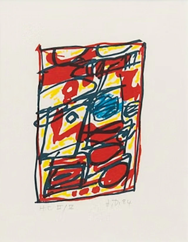 Jean Dubuffet, "Exercise lithographique no. 9 Mouvance".