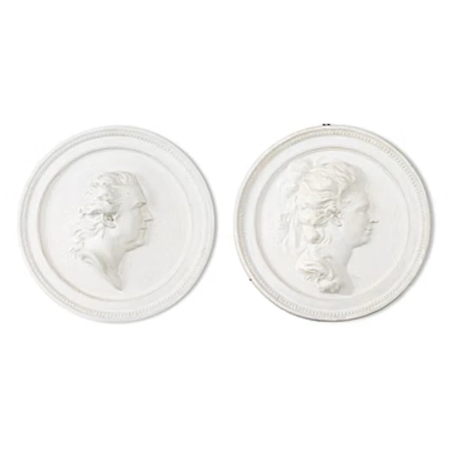 Portrait medallions, a pair, after Johan Tobias Sergel (Sweden 1740–1814)