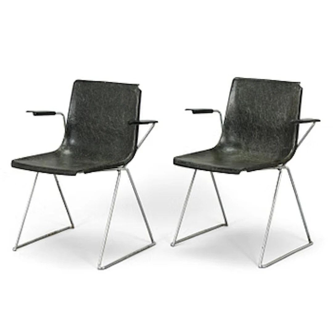 Esko Pajamies and Toivo Korhonen, a pair of chairs, model TU-521