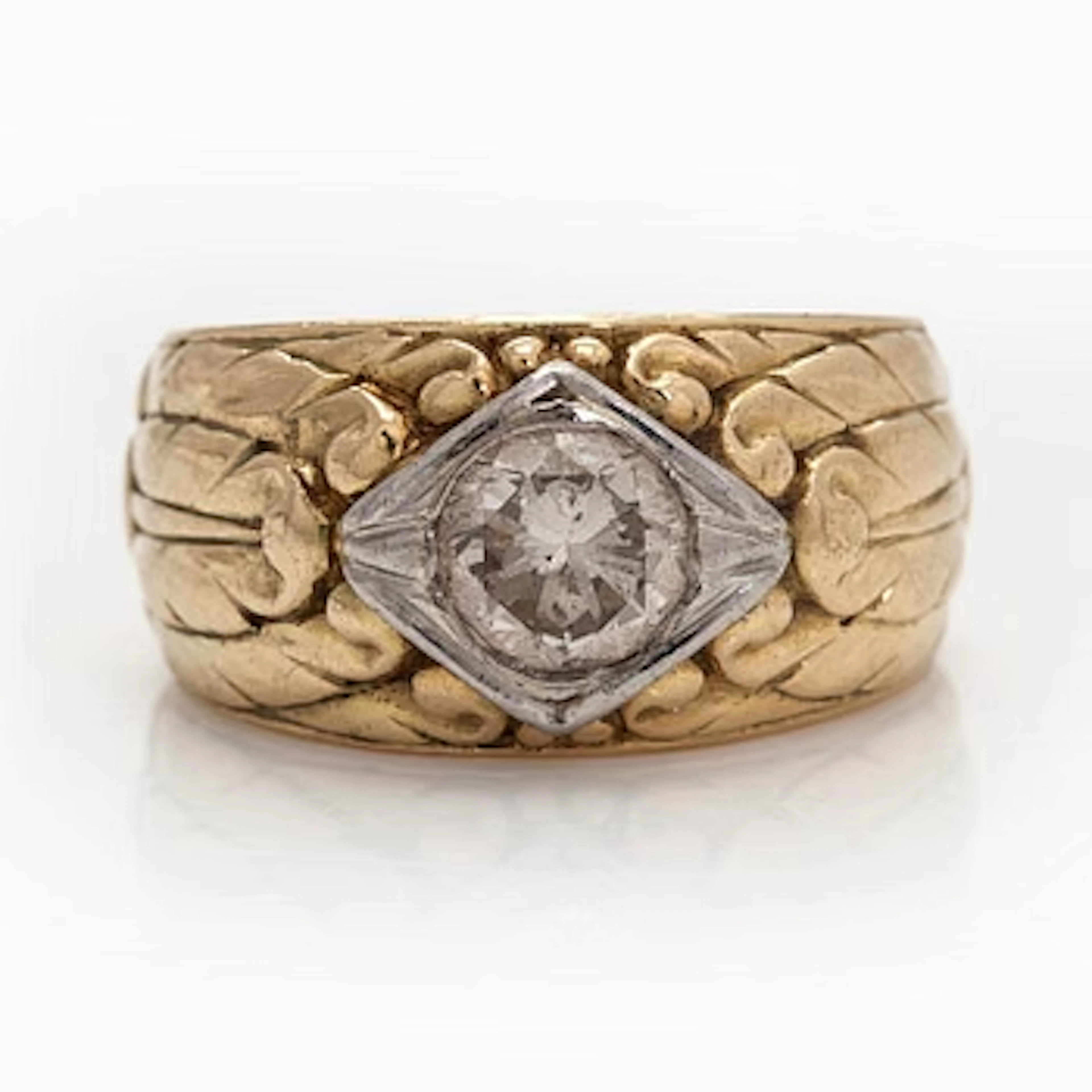Ring, brilliant cut diamond, 14K gold.