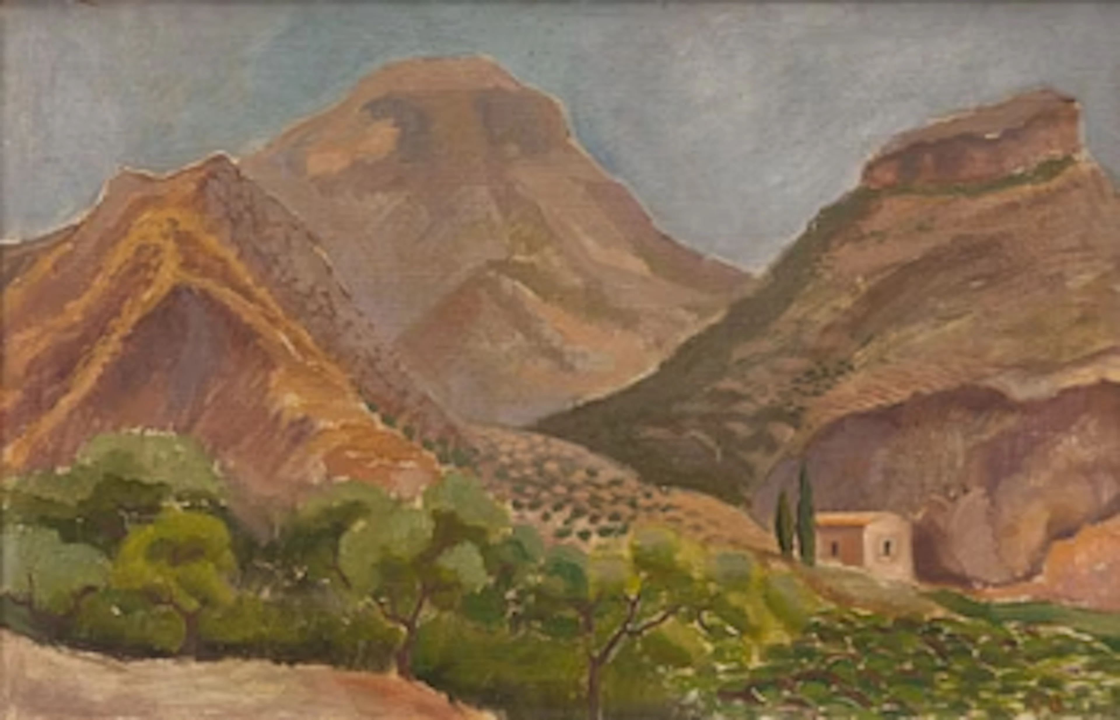 Christian Berg, Landscape with Olive Groves, Greece.