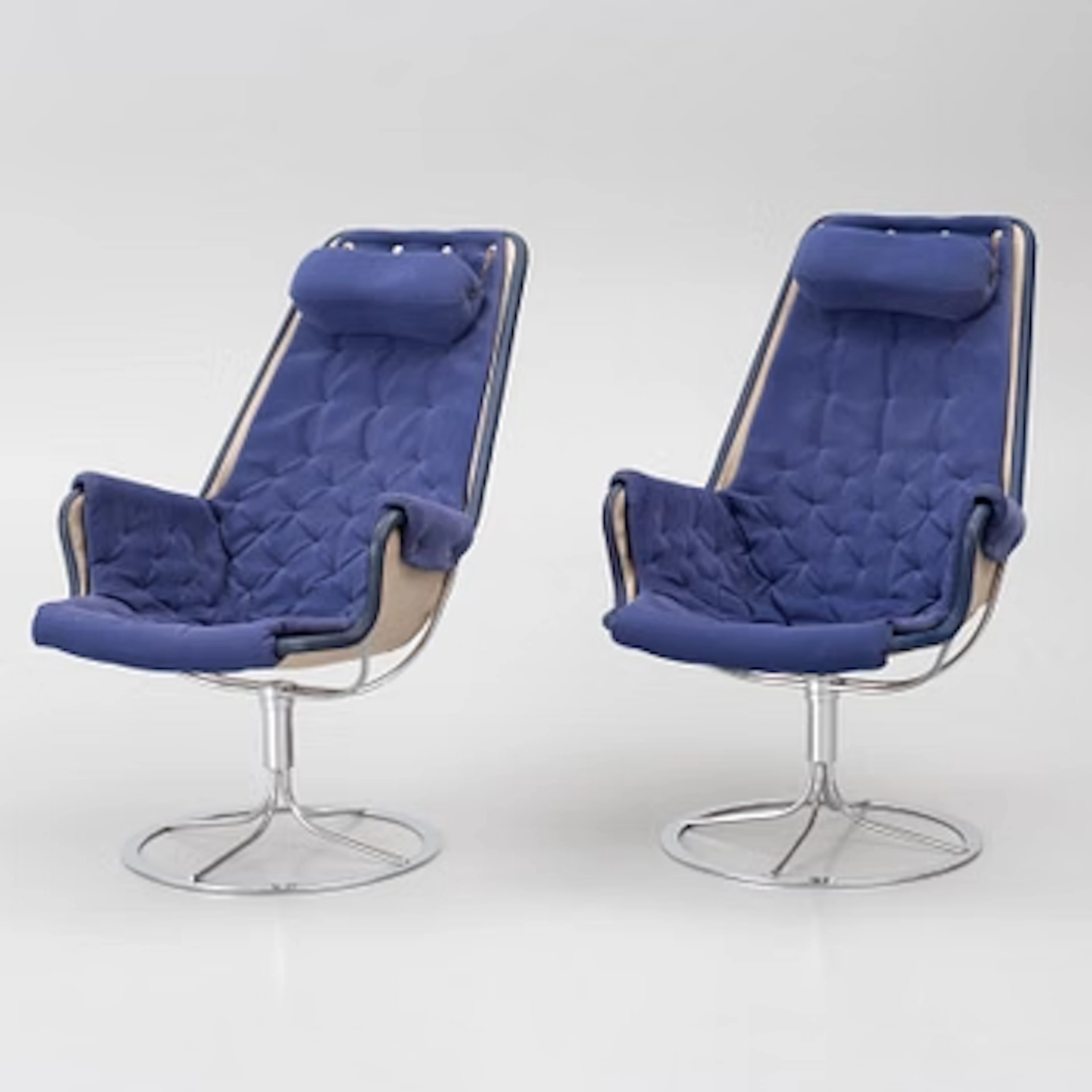 Bruno Mathsson, Armchairs, a pair, Jetson, Dux, second half of the