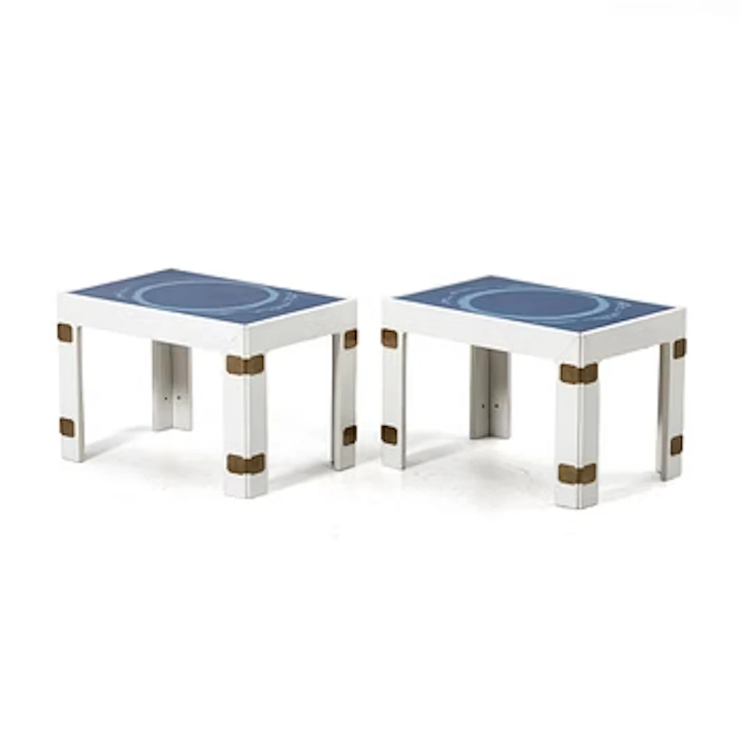 Bra Bohag AB, “Konsul” tables, a pair, 1960s–1970s.
