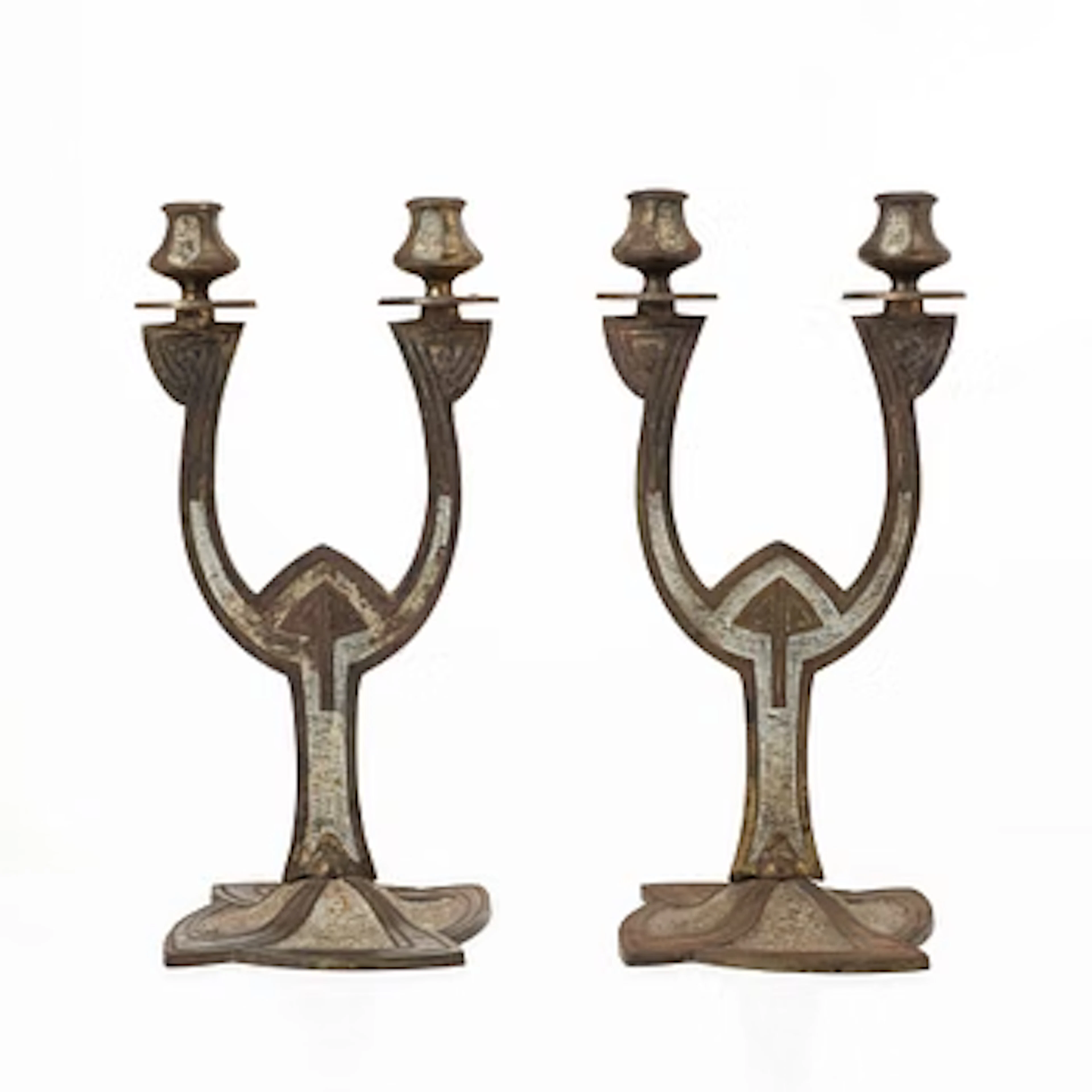 A pair of Art Nouveau candelabra, early 20th century.