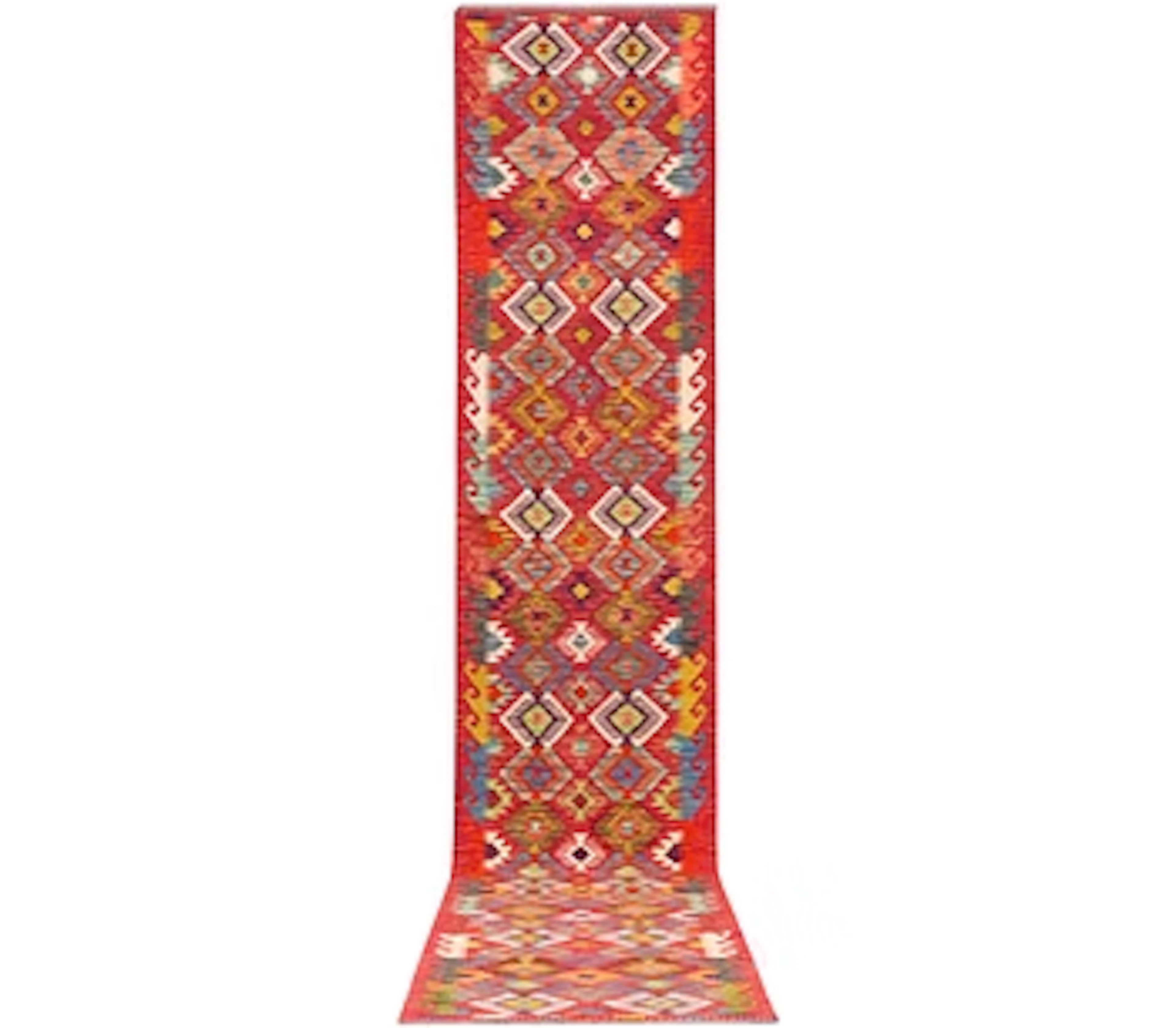 An Afghan kilim runner, c. 500 x 83 cm.