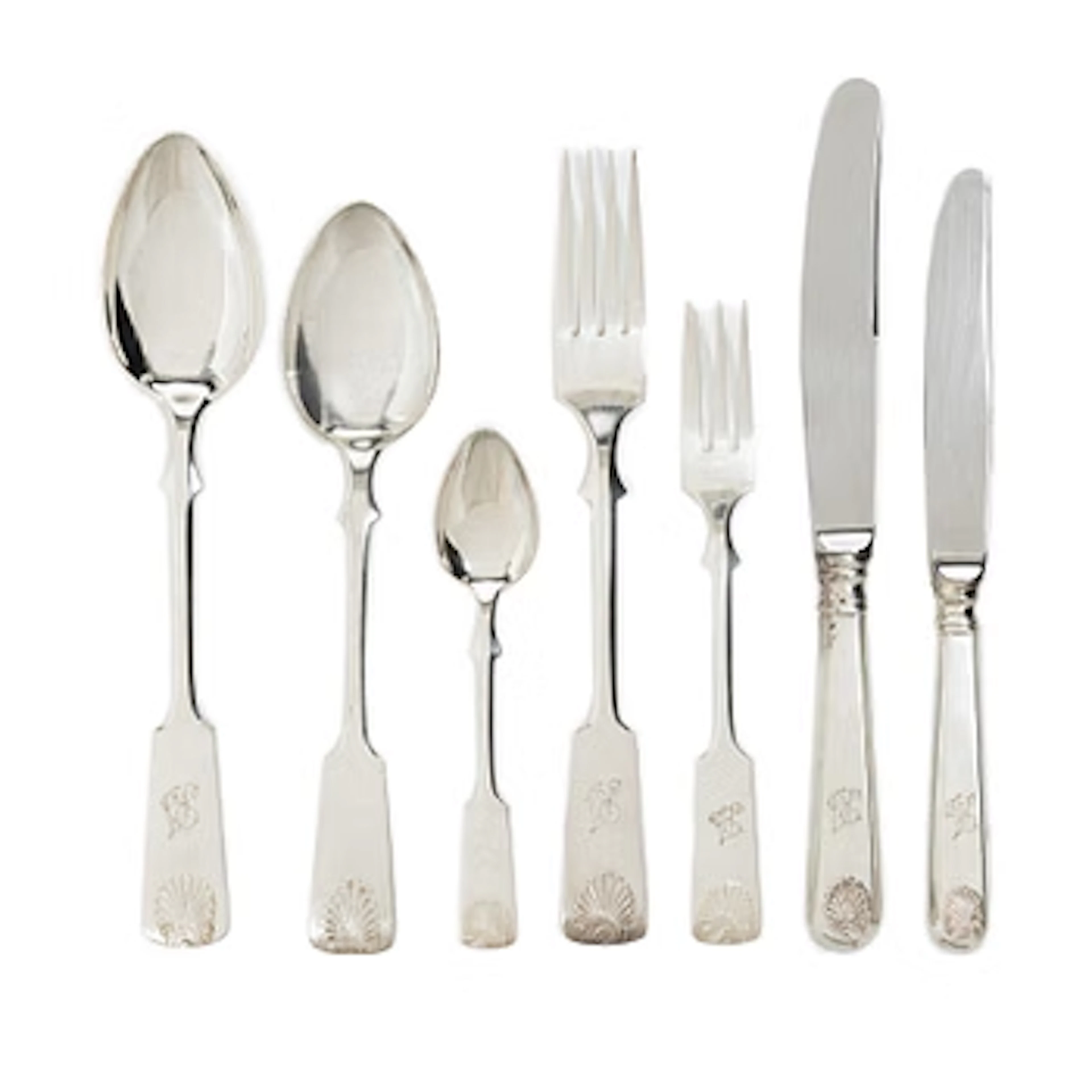 A Finnish silver cutlery set, “Musslan”, Finland, including mark of