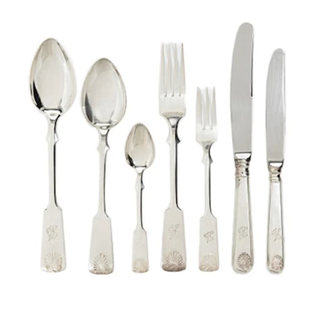 A Finnish silver cutlery set, “Musslan”, Finland, including mark of