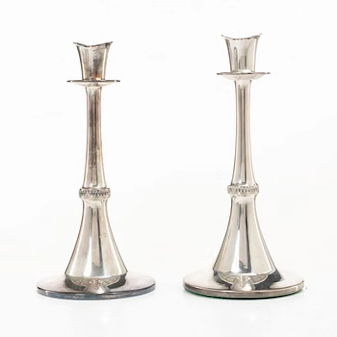 Markströms Guldsmeds Ab, Candlesticks, a pair, silver, Uppsala 1962–1966.