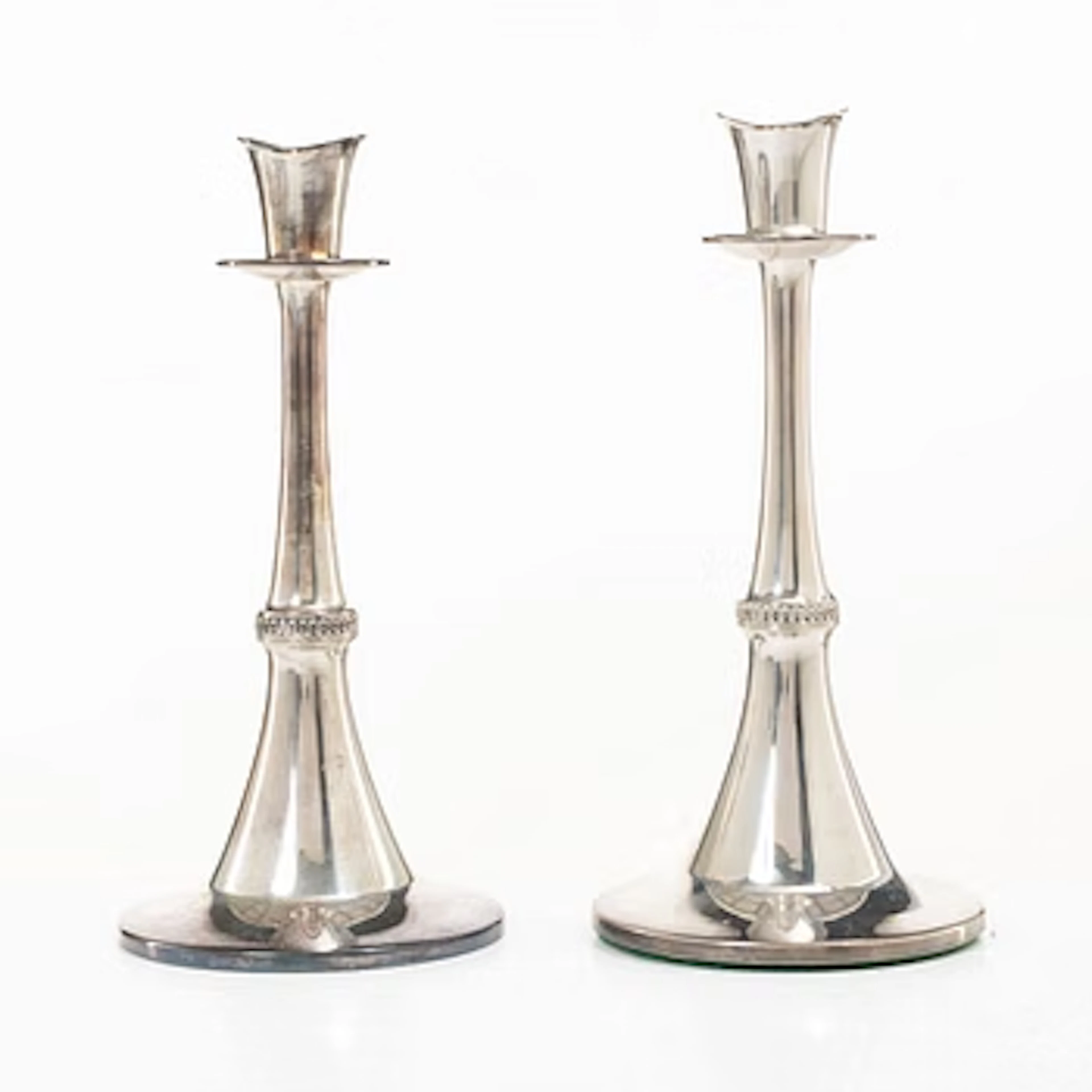 Markströms Guldsmeds Ab, Candlesticks, a pair, silver, Uppsala 1962–1966.