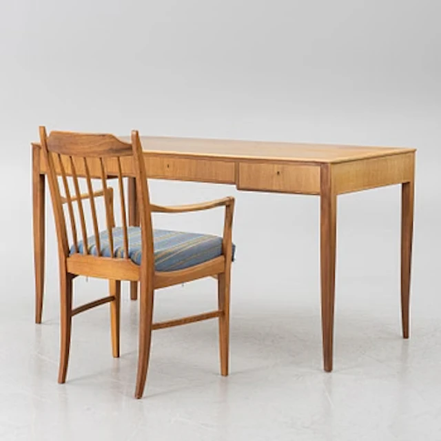 Carl Malmsten, 'Guldheden' desk, with chair.