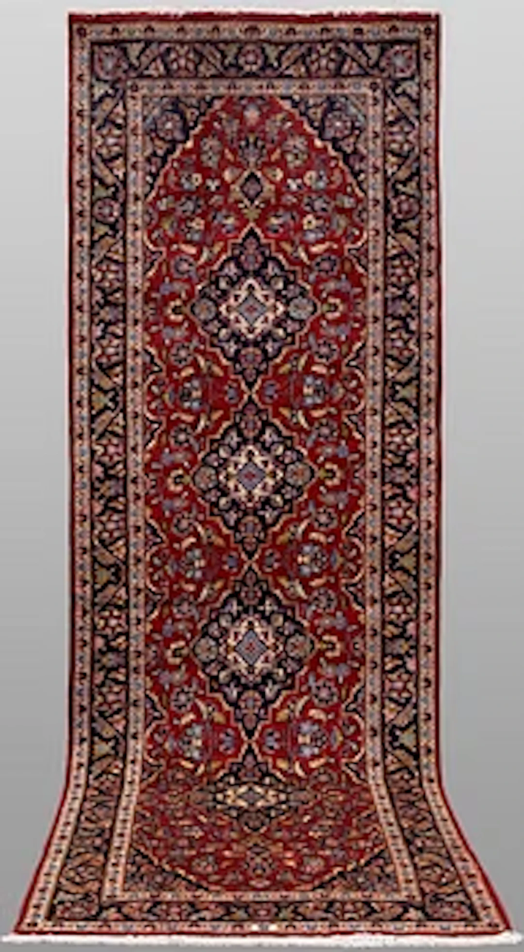 A Keshan runner carpet, 300 x 104 cm.
