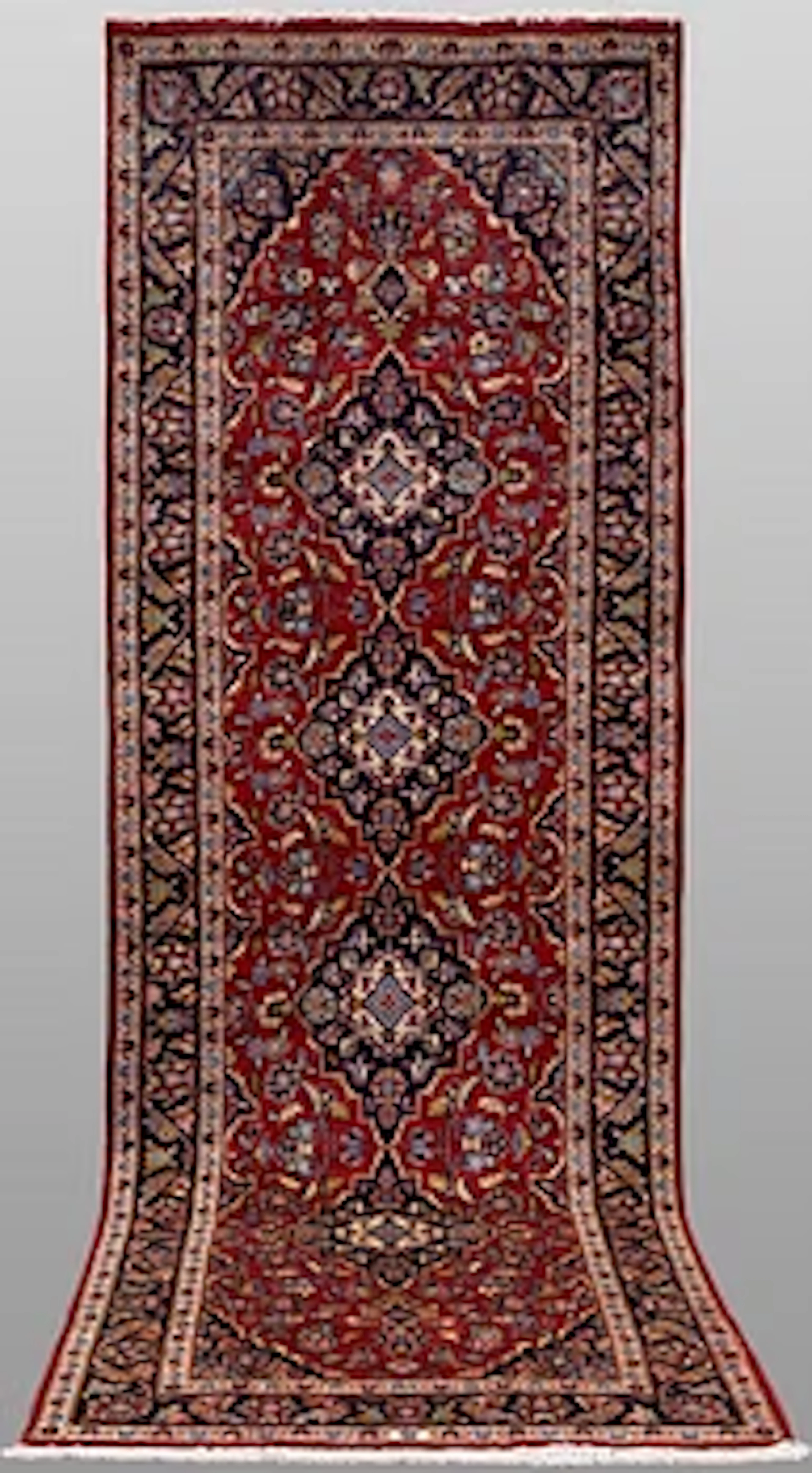 A Keshan runner carpet, 300 x 104 cm.