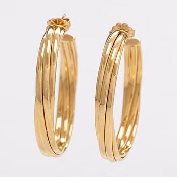 Gold Paloma's Melody Hoop Earrings Tiffany Paloma Picasso 18K