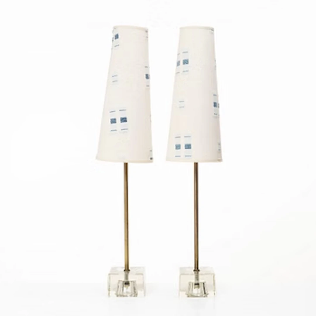 A pair of table lamps, Nybro Armaturfabrik. Second half of the 20th century.