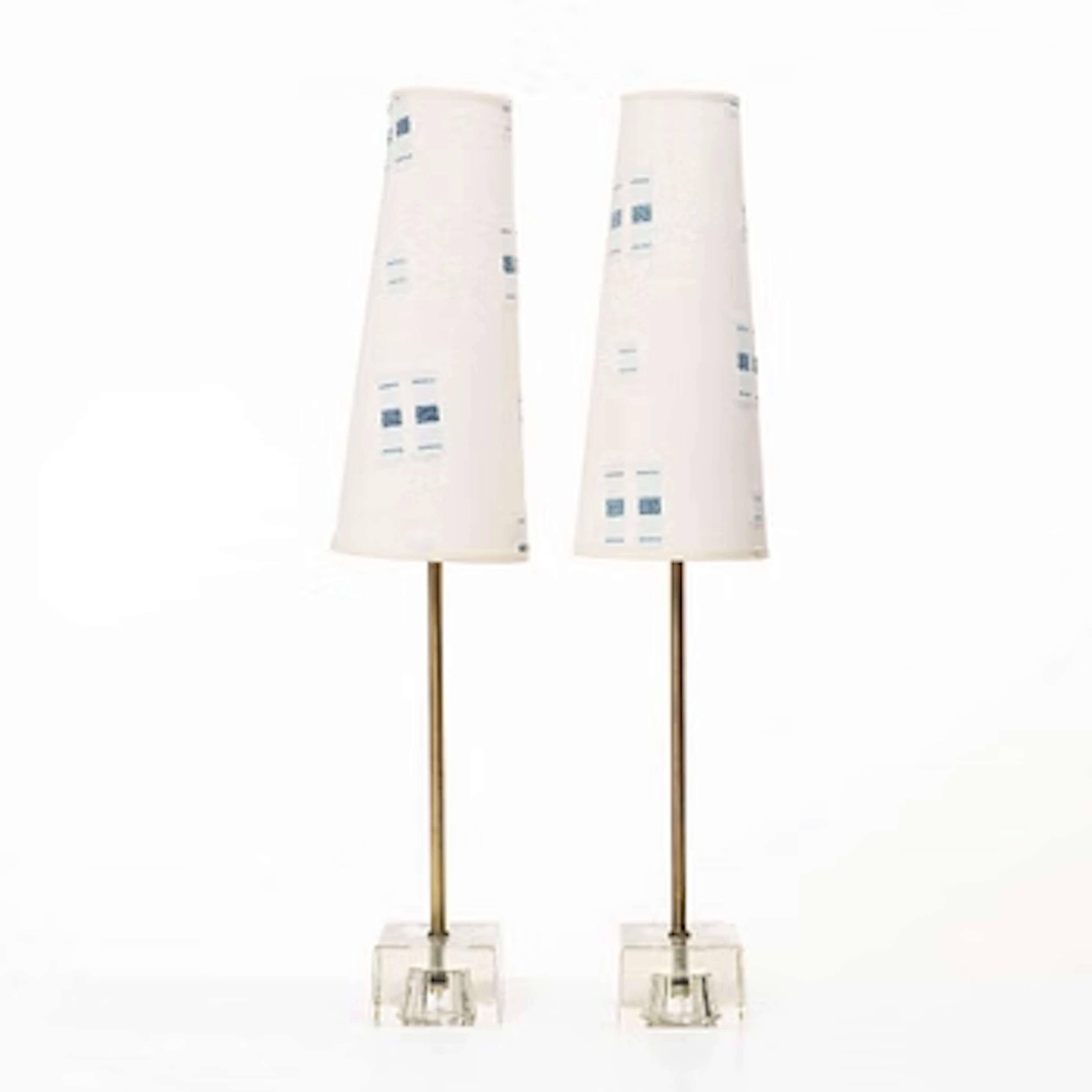 A pair of table lamps, Nybro Armaturfabrik. Second half of the 20th century.