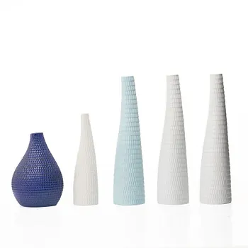 Stig Lindberg, Five stoneware vases, "Fjäll" and "Reptil", Gustavsberg.