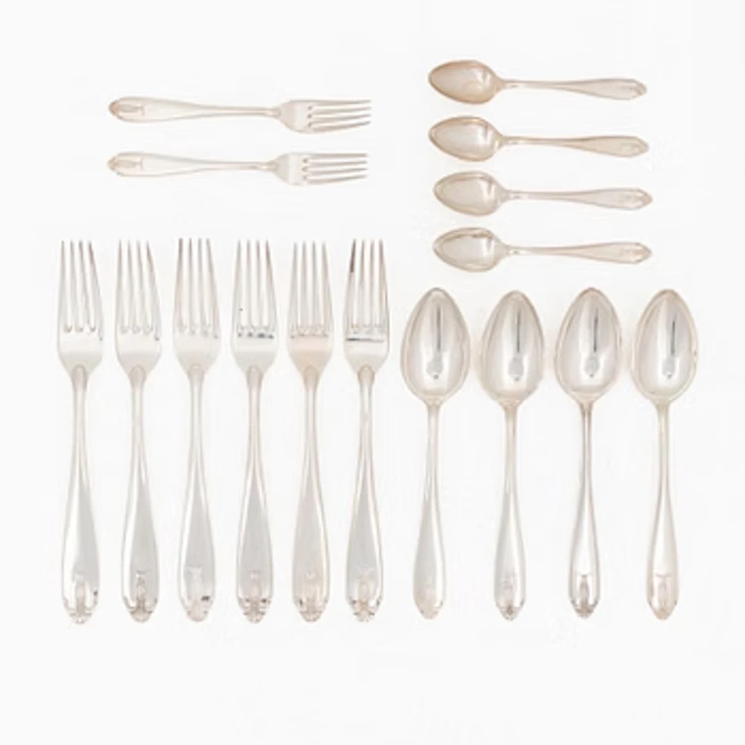 Guldsmedsaktiebolaget (GAB), Sixteen silver 'Vasa' cutlery components
