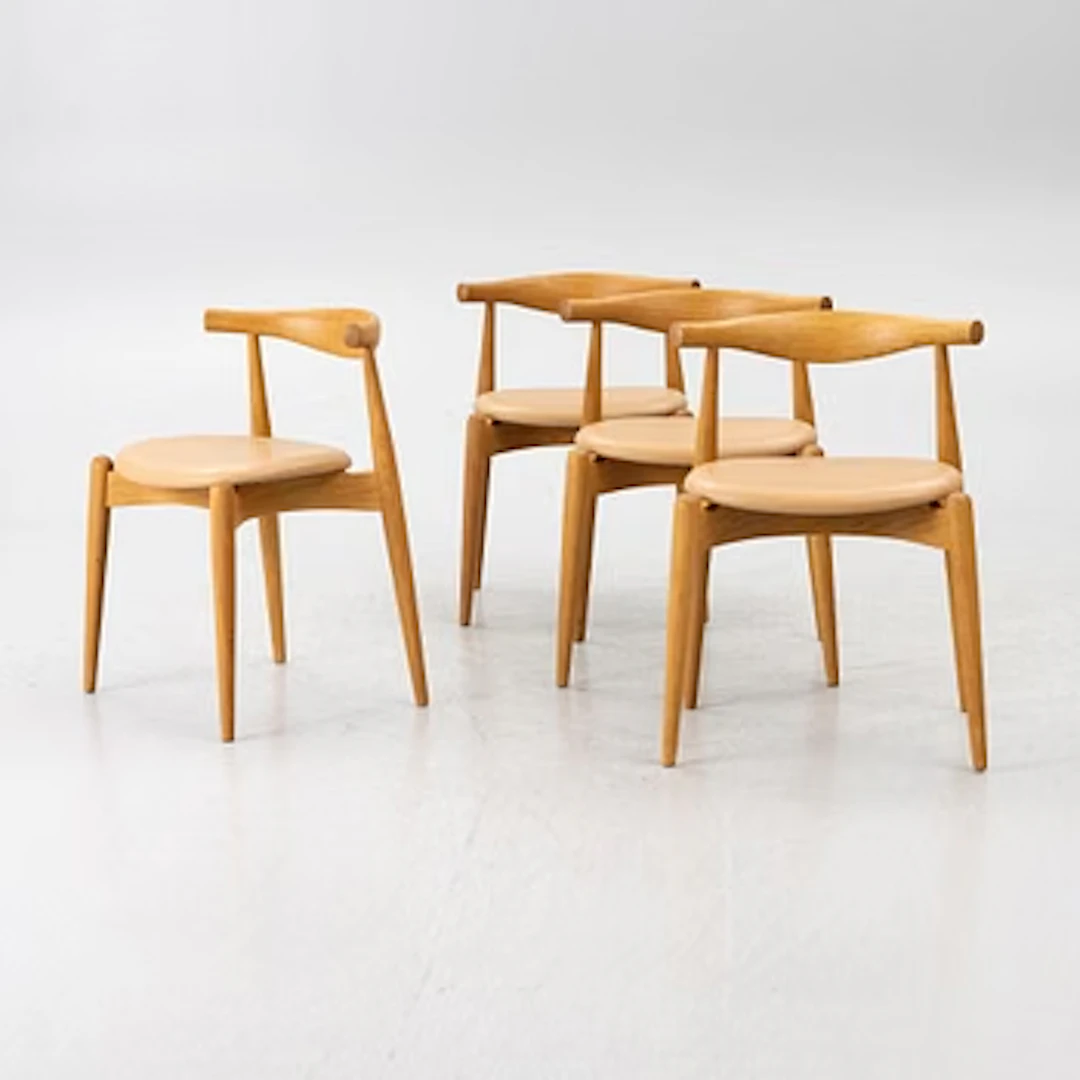 Hans J. Wegner, four chairs, CH20, Carl Hansen & Søn, Denmark.