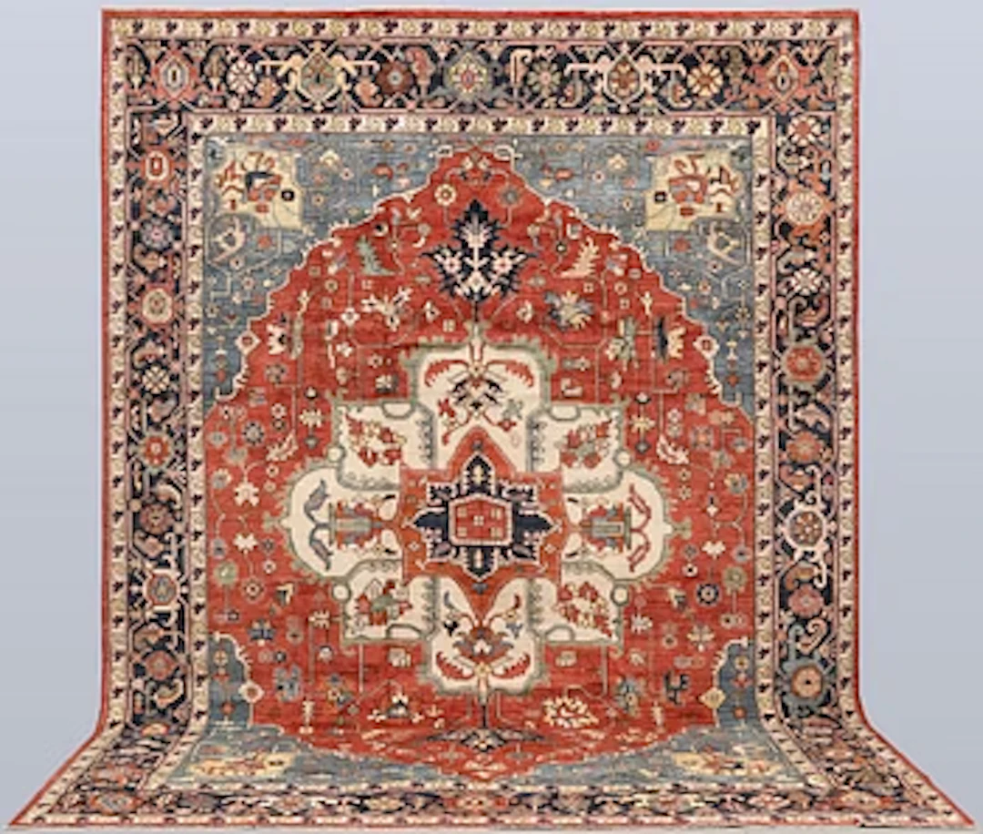 A Ziegler Heriz design carpet, 372 x 274 cm.