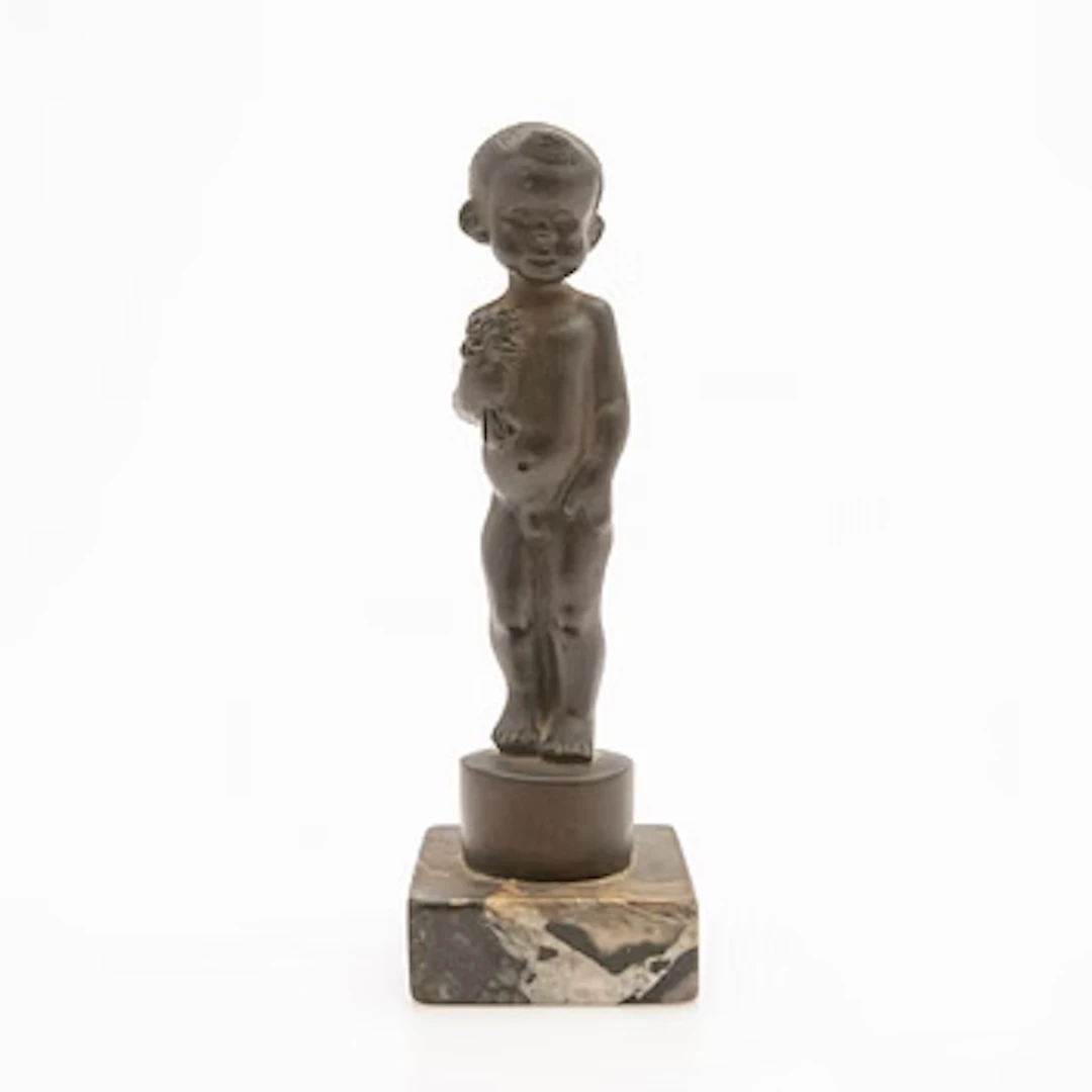 Jonas Fröding, Sculpture, Boy with Flower.