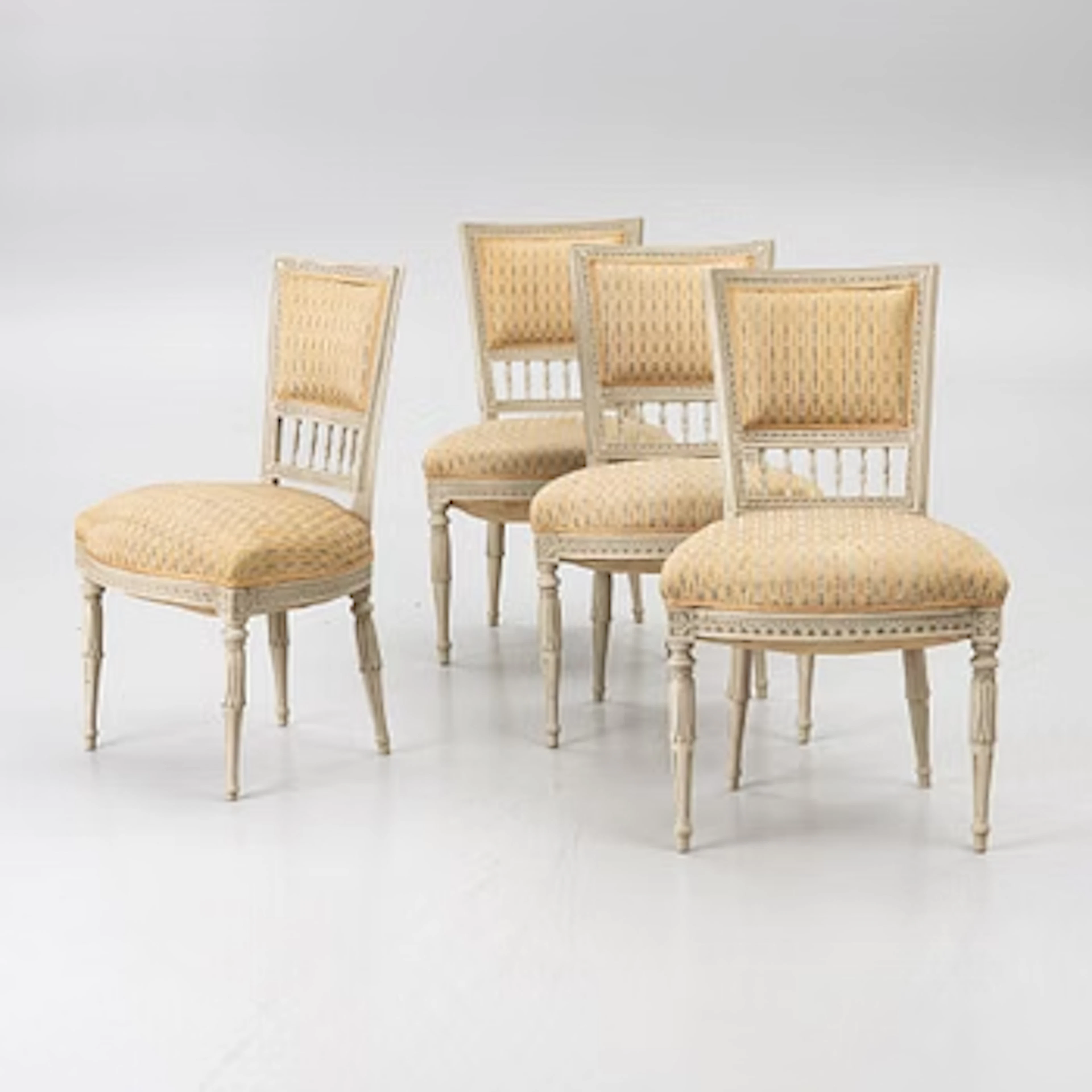 A set of four late Gustavian chairs by J. E. Höglander (master in