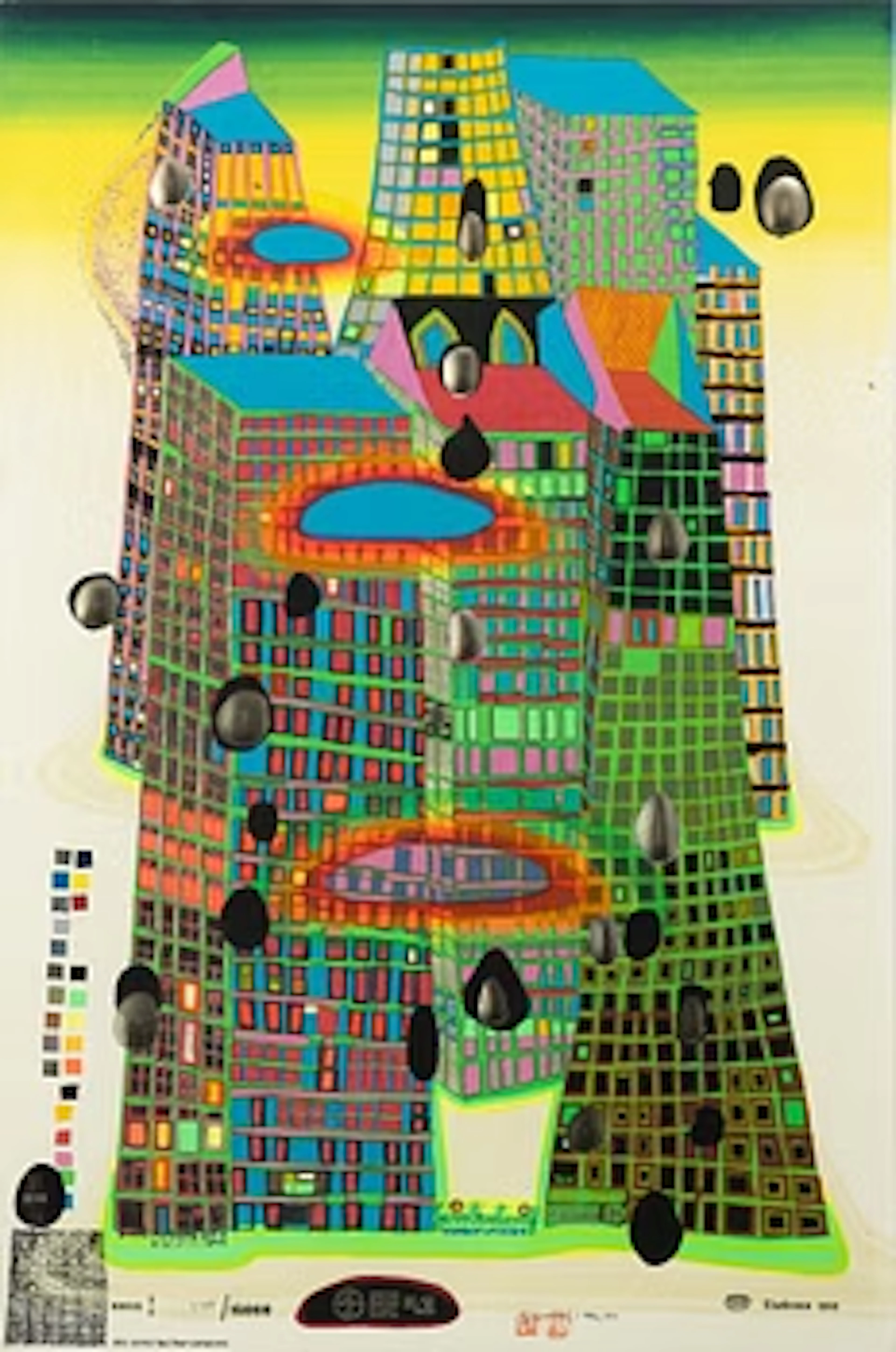 Friedensreich Hundertwasser, 'Good Morning City - Bleeding Town'