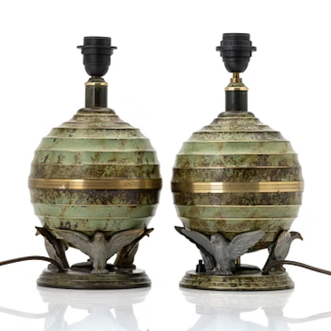 A pair of table lamps, Svenska Metallverken, 1930s/40s.