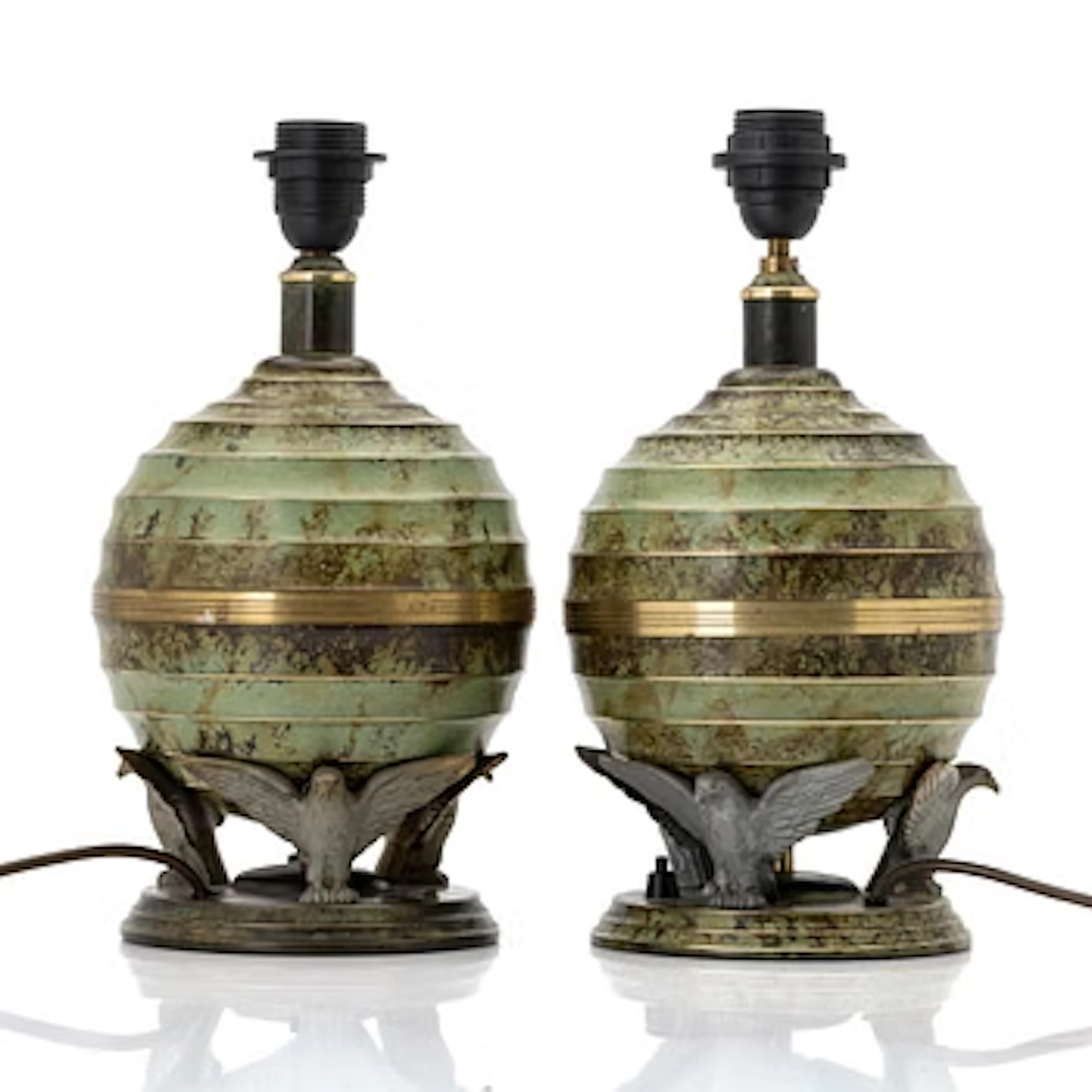 A pair of table lamps, Svenska Metallverken, 1930s/40s.