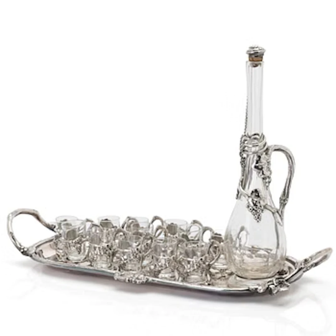 Art Deco drinks set, Fratelli Broggi, Italy, first half of the 20th century.