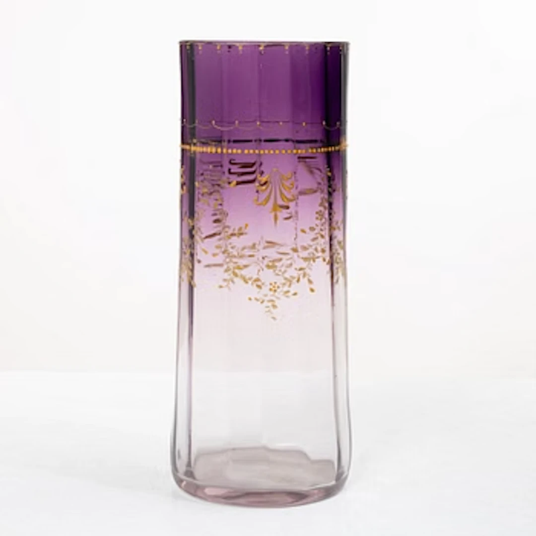 A glass vase, Moser, Karlsbad, circa 1900.