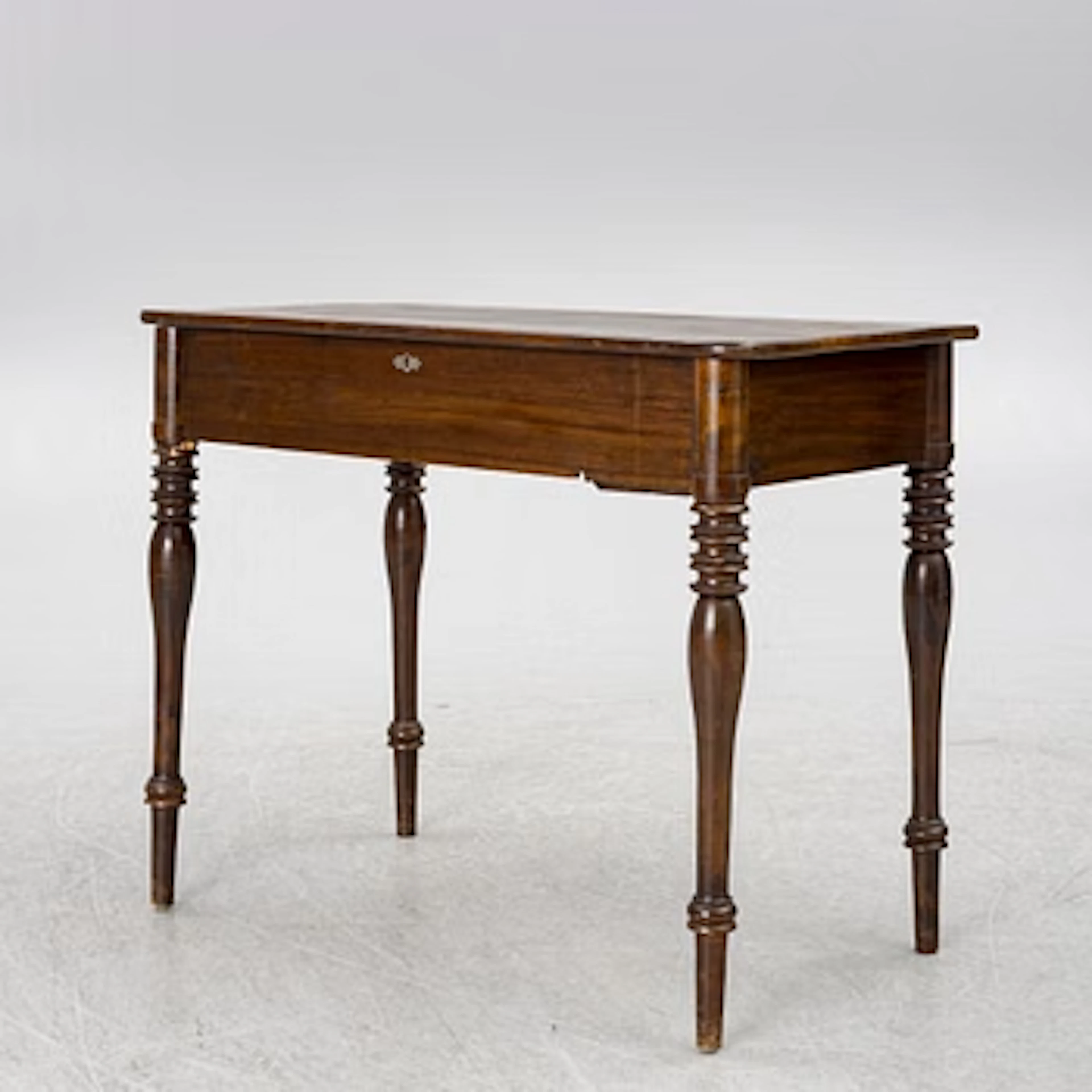 Gaming table with music box/mechanism, 19th century.