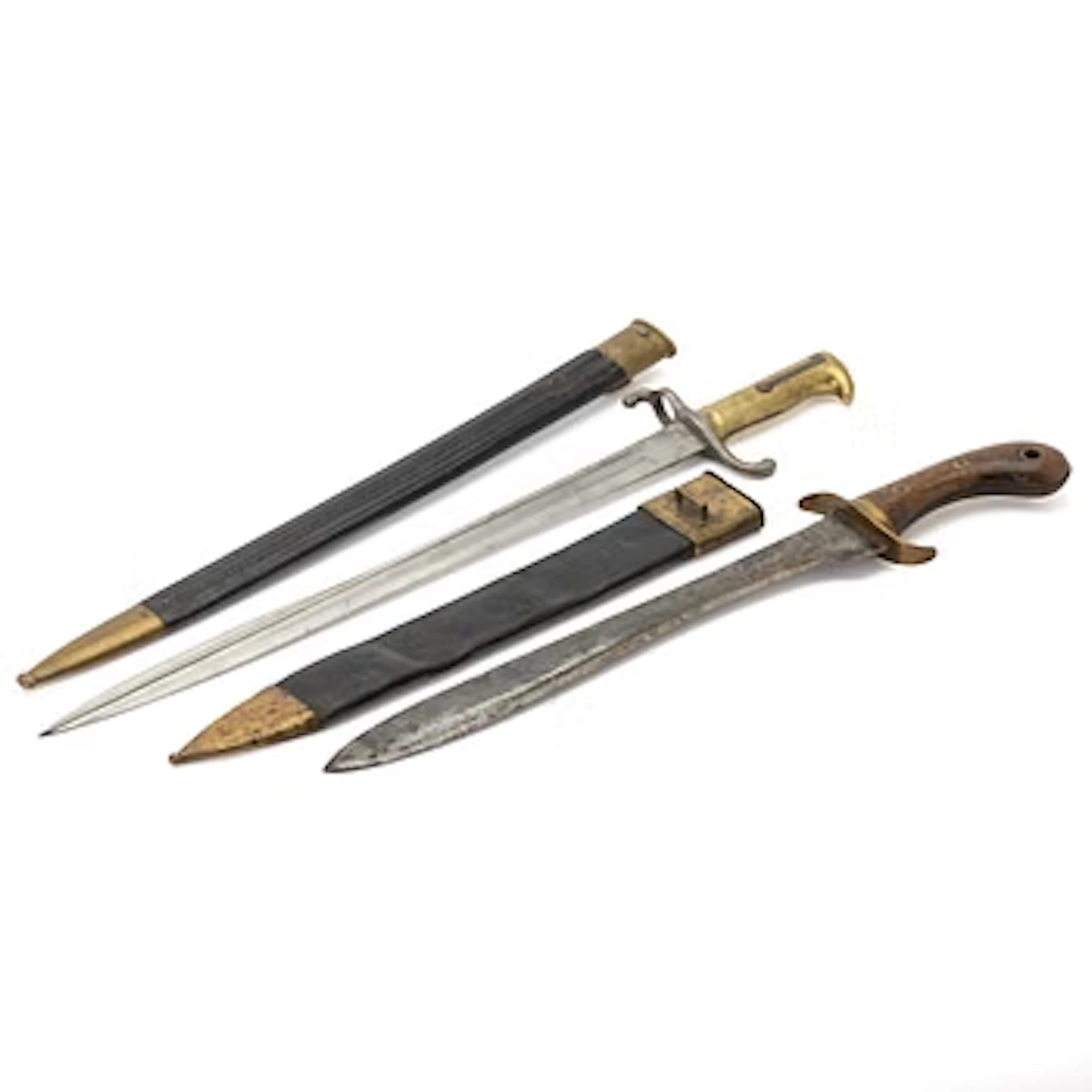 Faskinkniv samt bajonett, Sverige/Tyskland, 1800-tal.