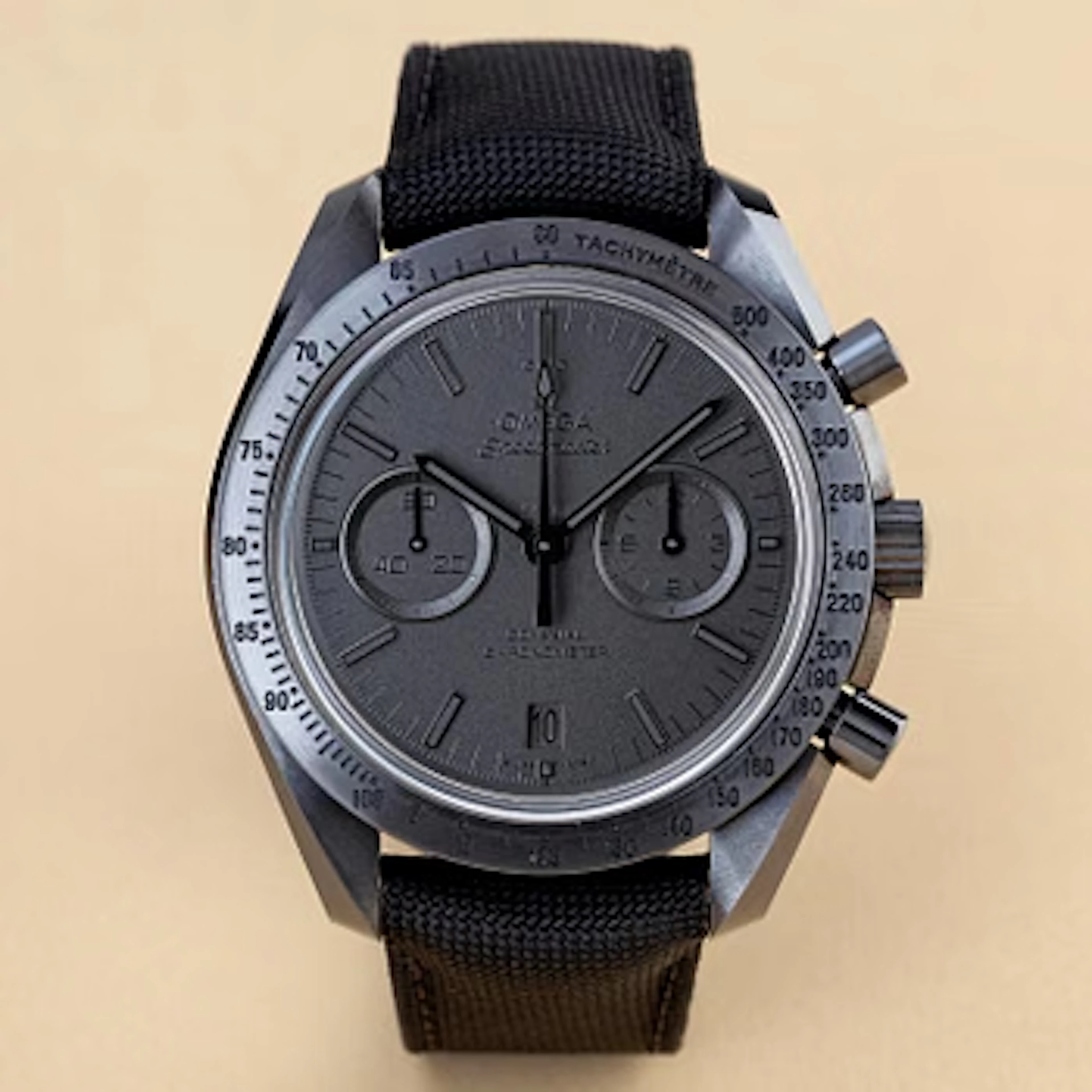 Omega, Speedmaster, Dark Side of the Moon, "Black Black", ca 2021.