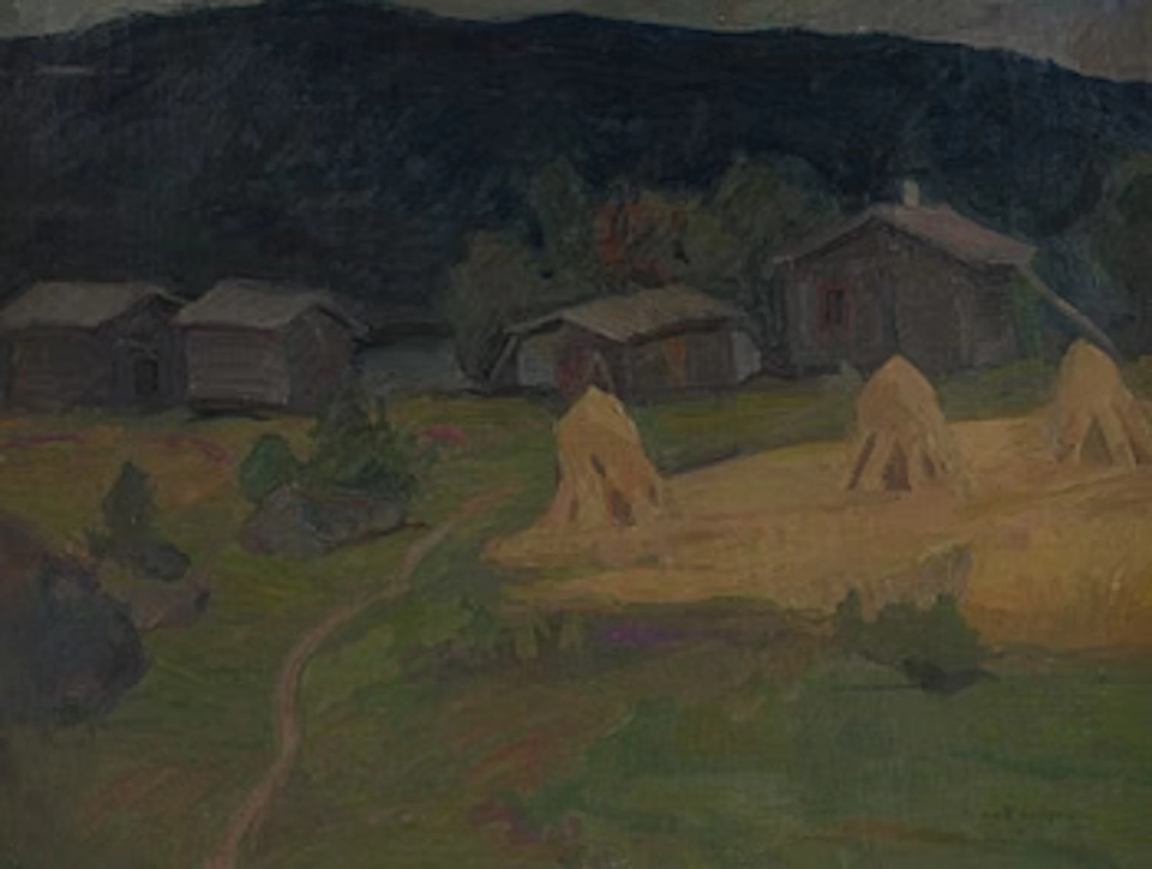 Wilho Sjöström, Cottage landscape.