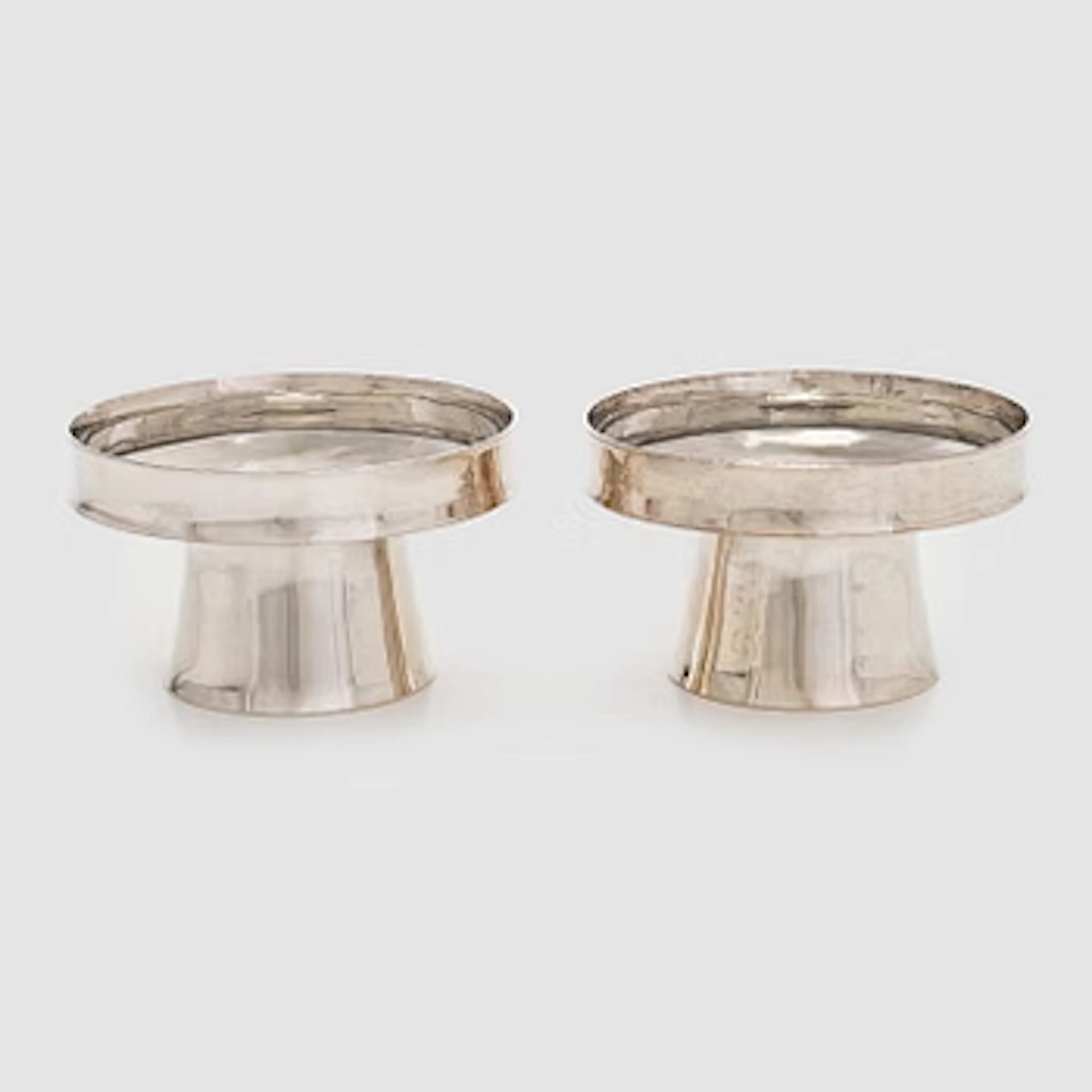 Barbro Littmarck, A pair of sterling silver candleholders for W.A.