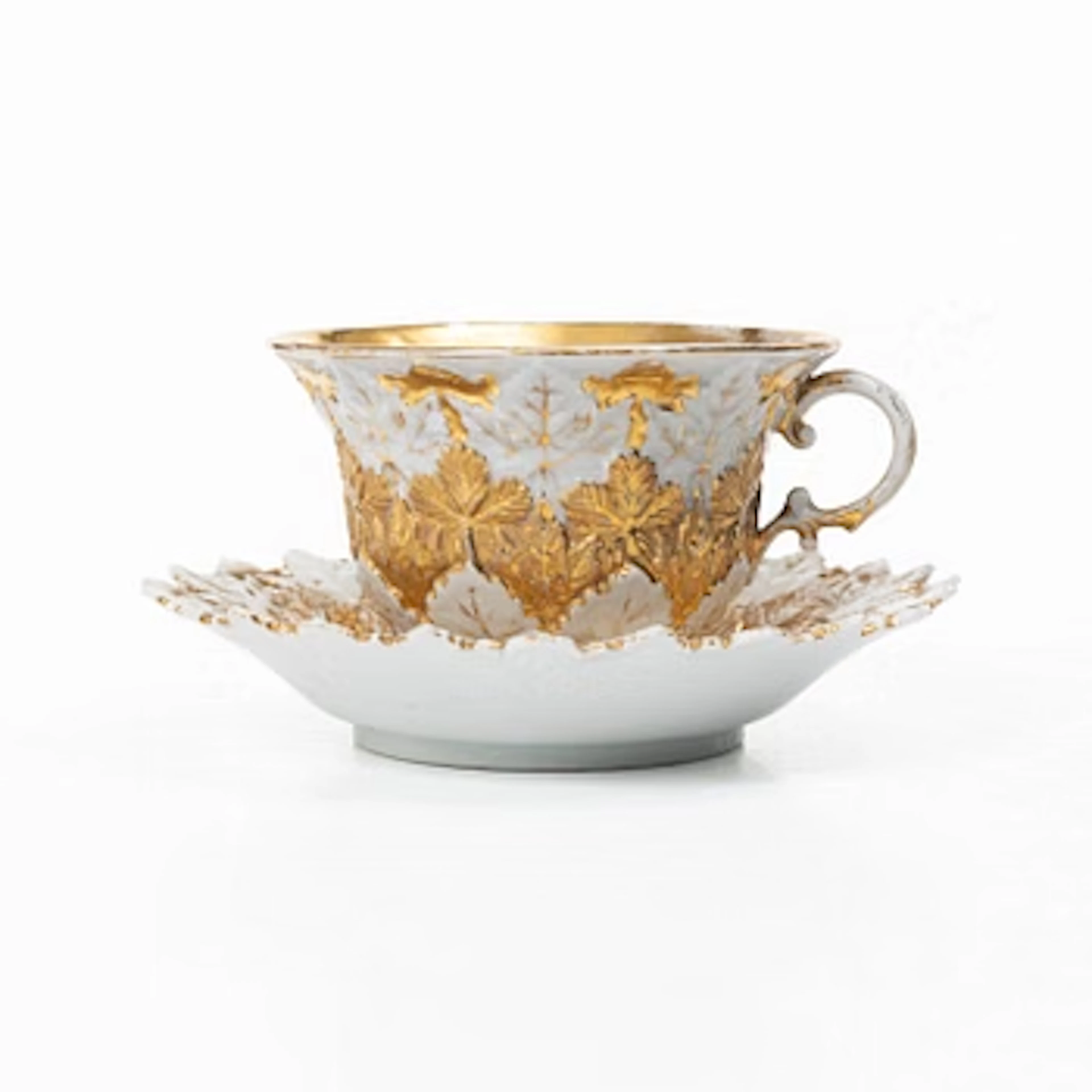 Meissen, a cup and saucer, Germany, 19th century.