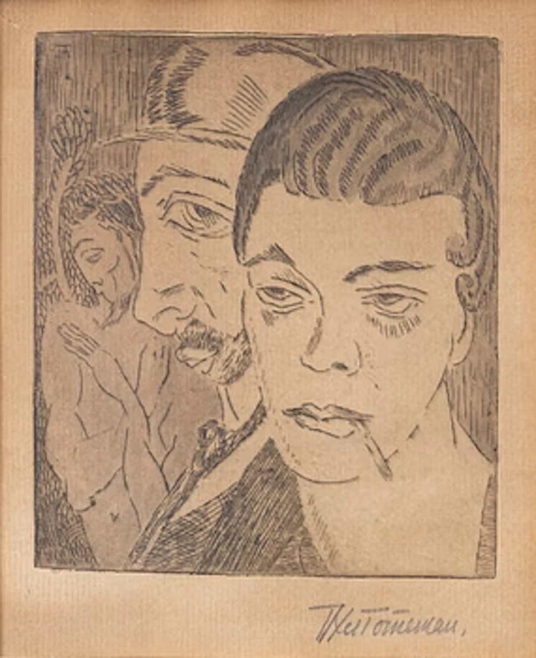 Axel Törneman, Double Portrait.