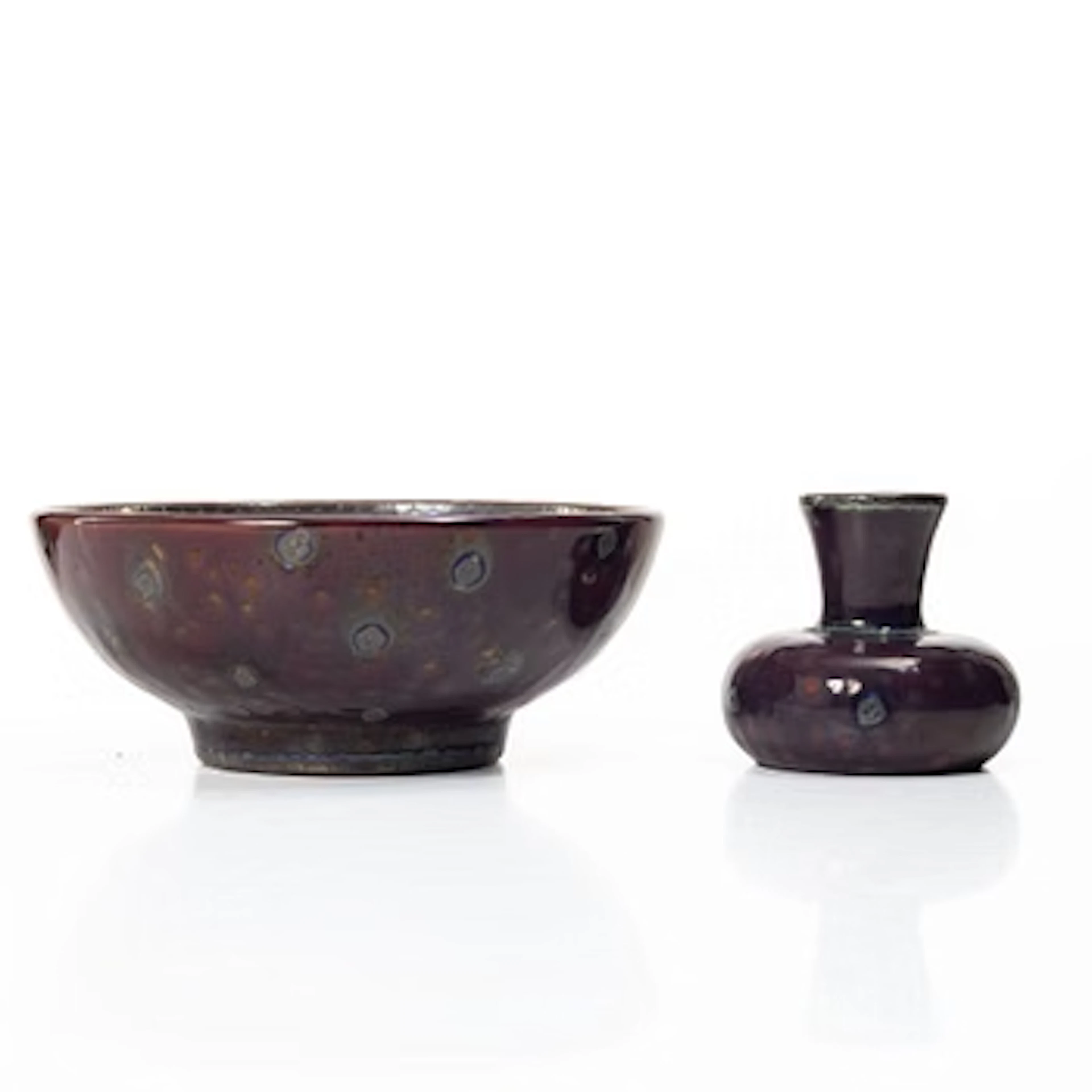 Wilhelm Kåge, An 'Argenta' bowl and vase, Gustavsberg.