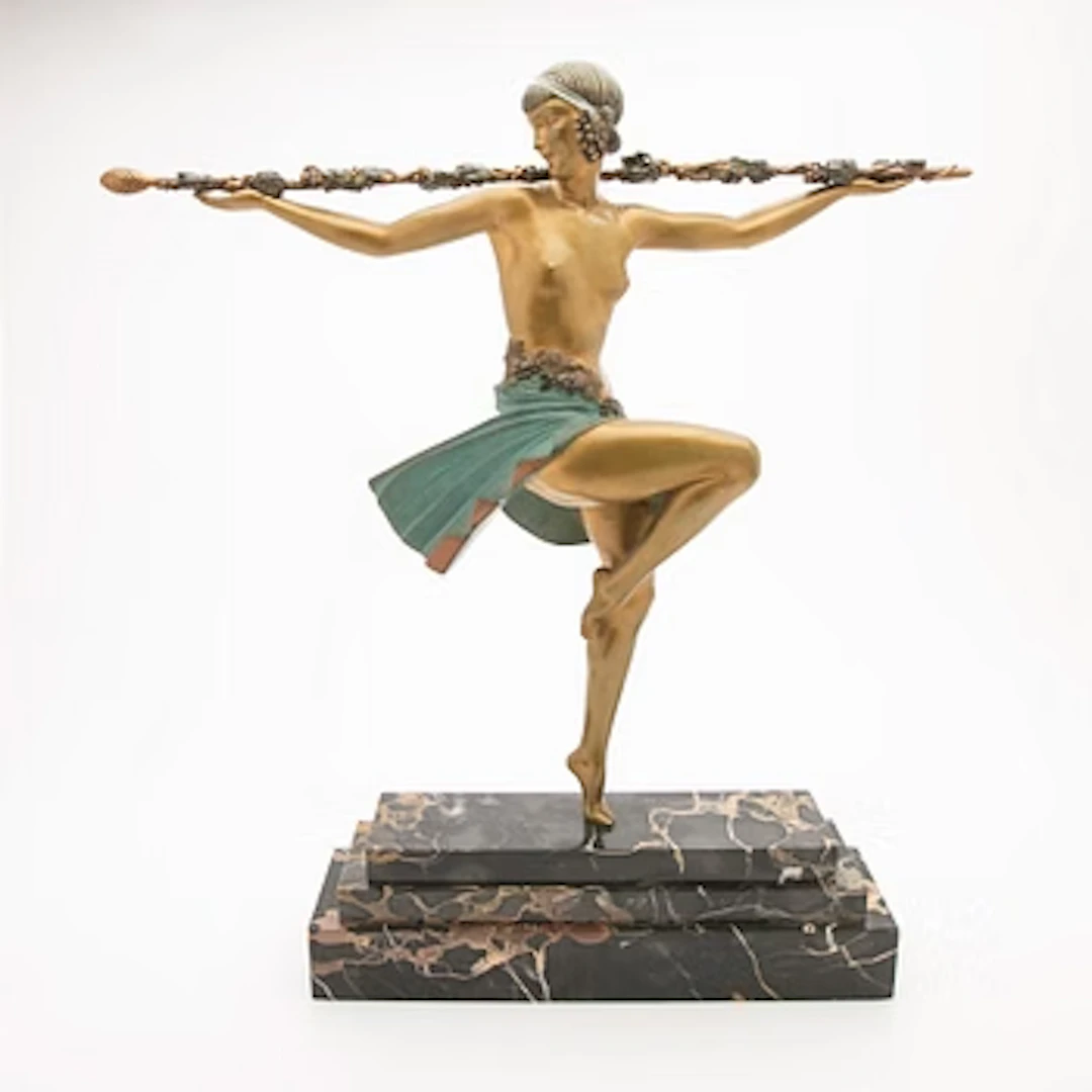 Sculpture, “La Danseuse au Thyrse”, after Pierre Le Faguays, 20th century.