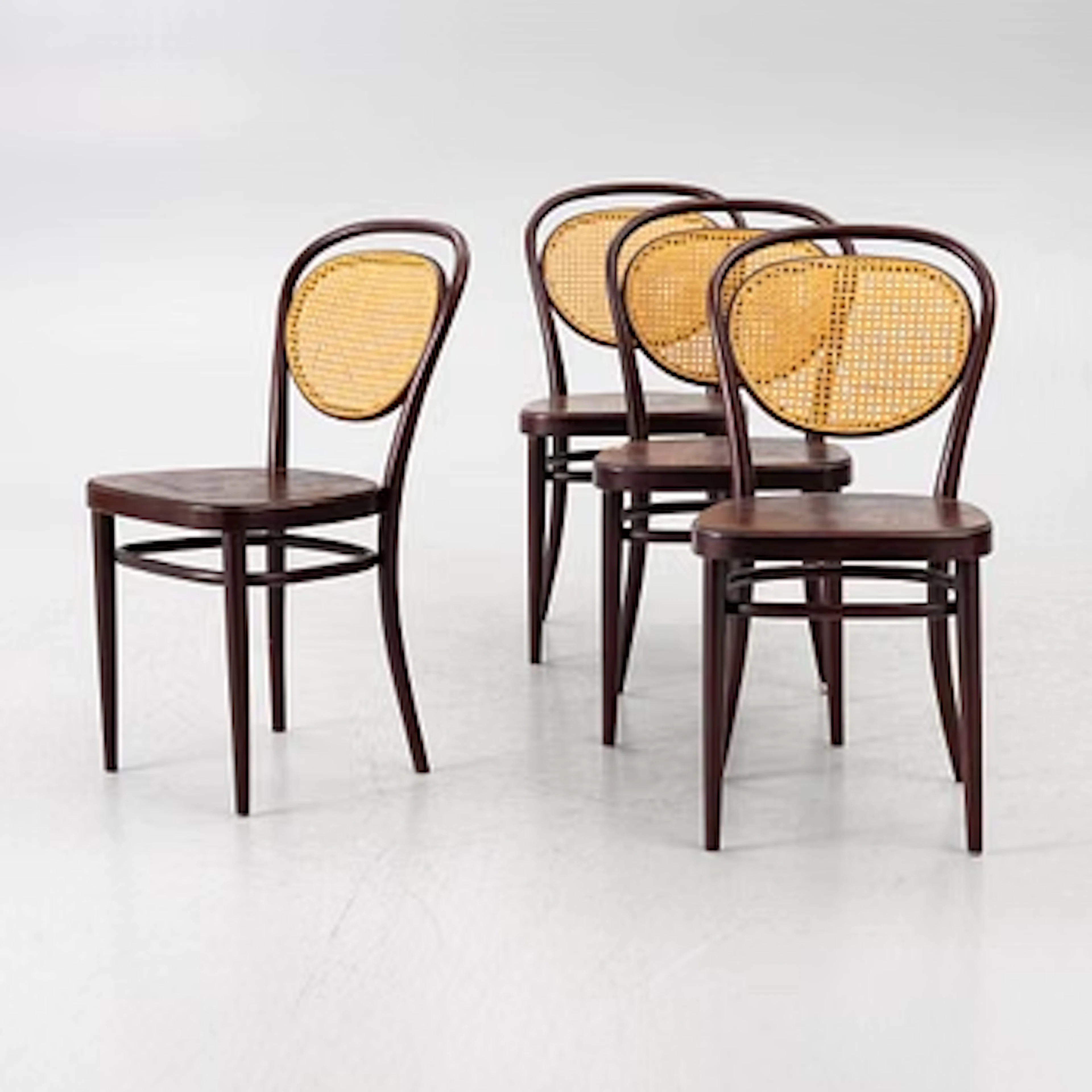 Four chairs, model 79, Thonet.