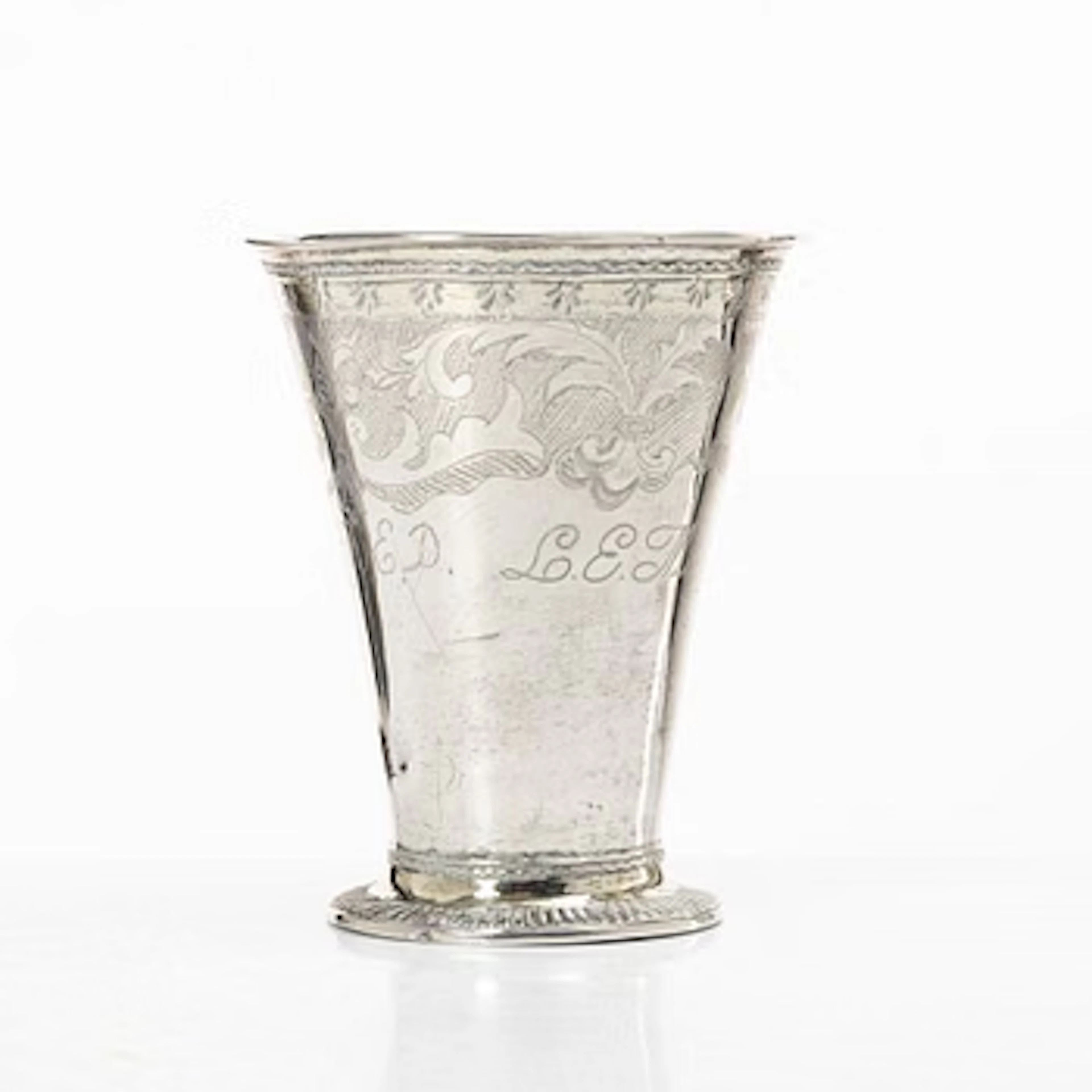 A Swedish Rococo silver beaker, mark of Elias Noreus, Östhammar 1760.