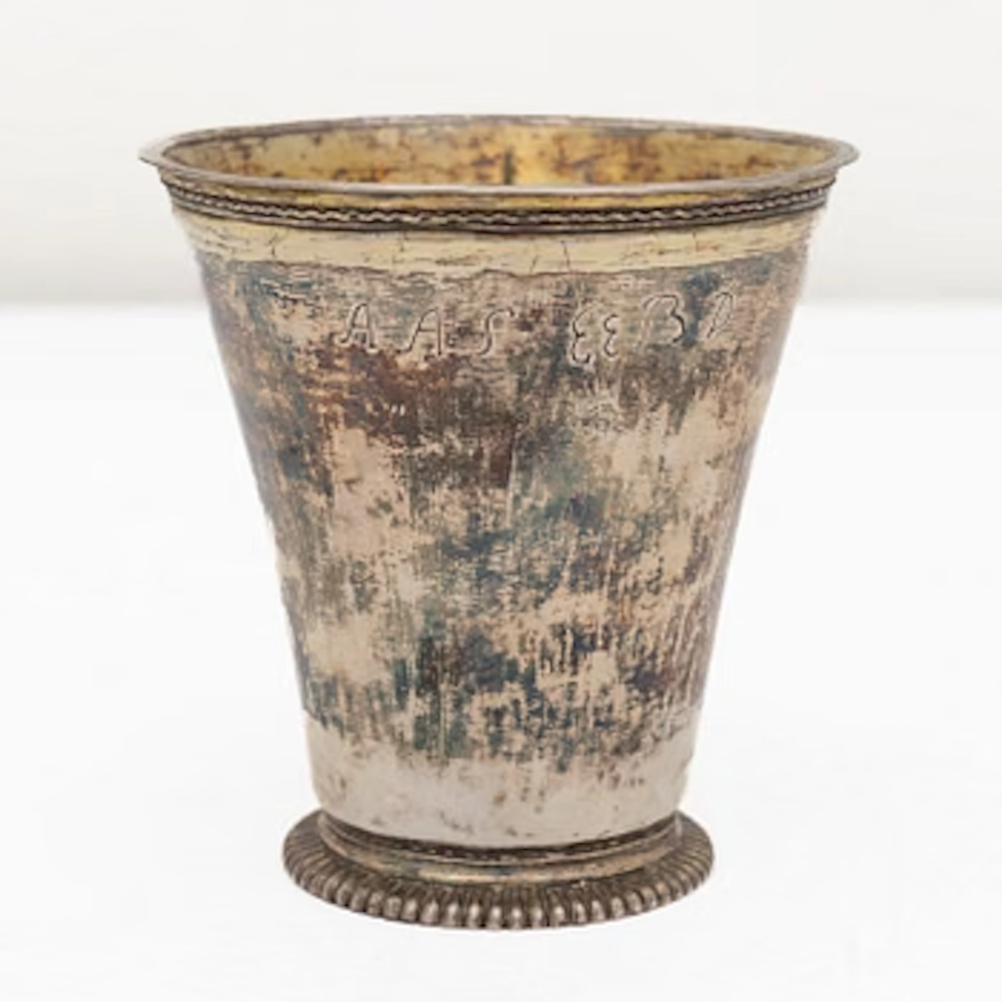 A Swedish silver beaker, mark of Olof Fernlöf, Gothenburg (1720–66).