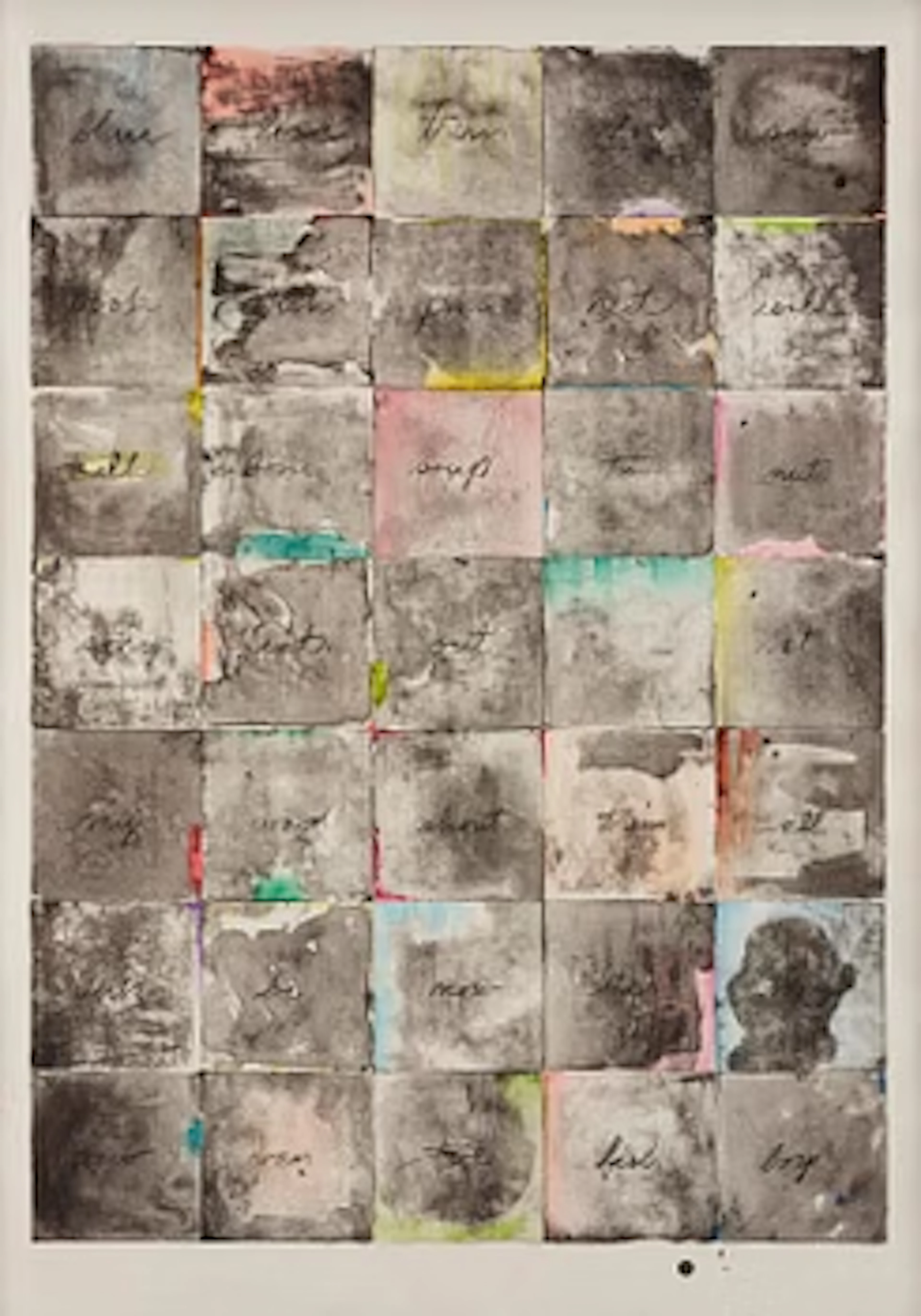 Jim Dine, "Wall chart II" .