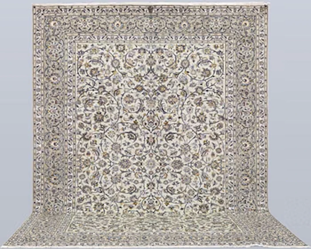 A Keshan carpet, signed, 397 x 302 cm.